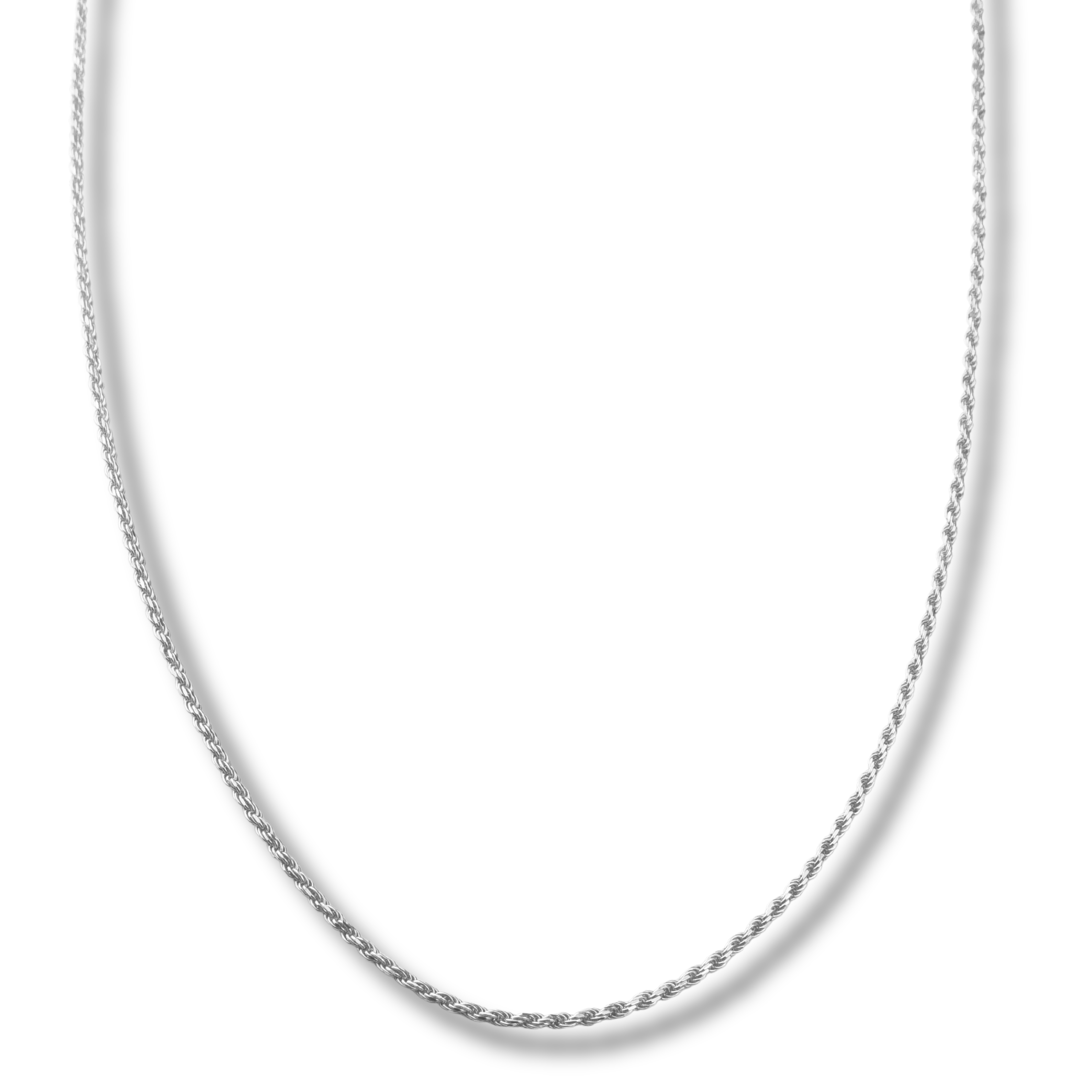Kordelkette Rope Chain 1,8mm breit - 925er Silber