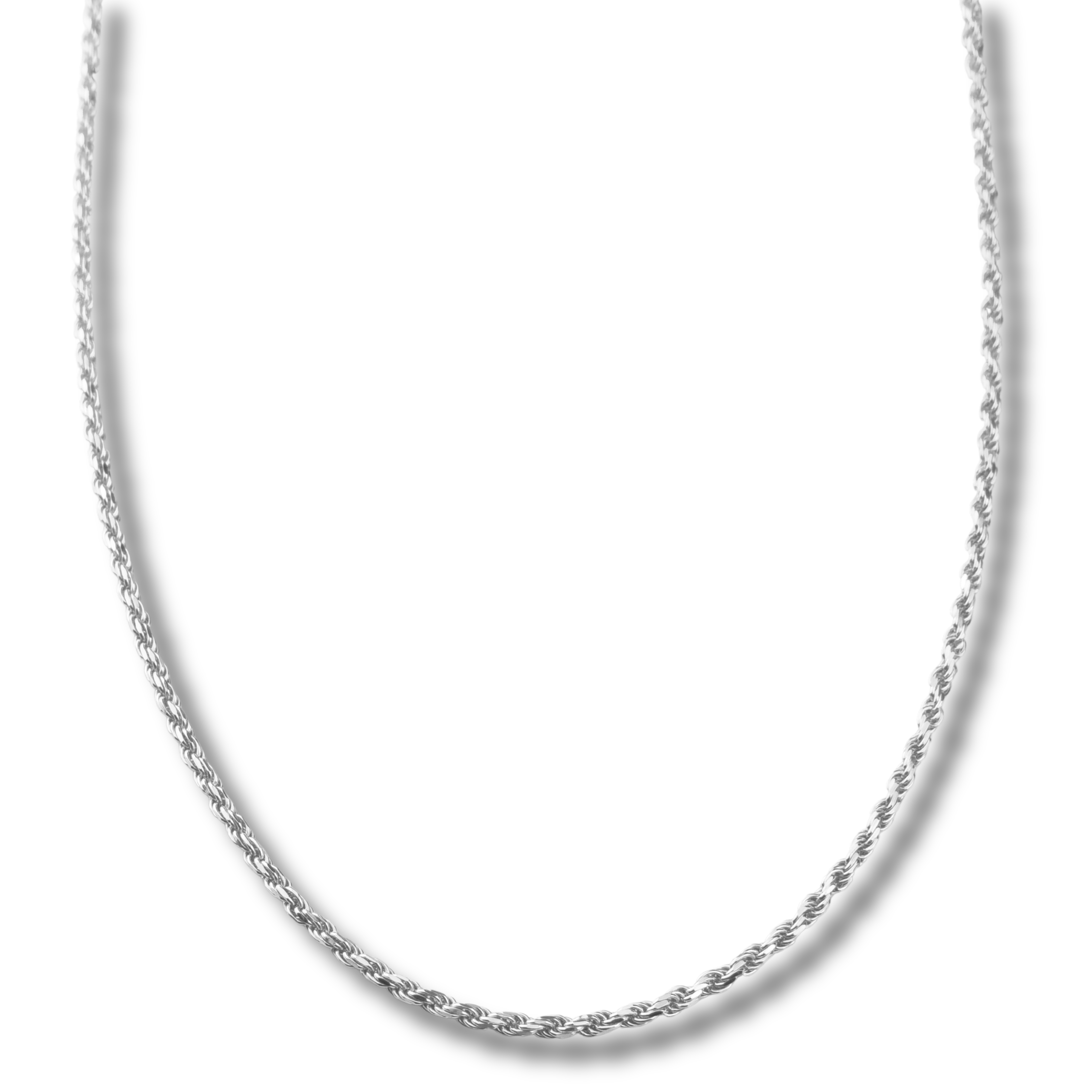 Kordelkette Rope Chain 3,8mm breit - 925er Silber