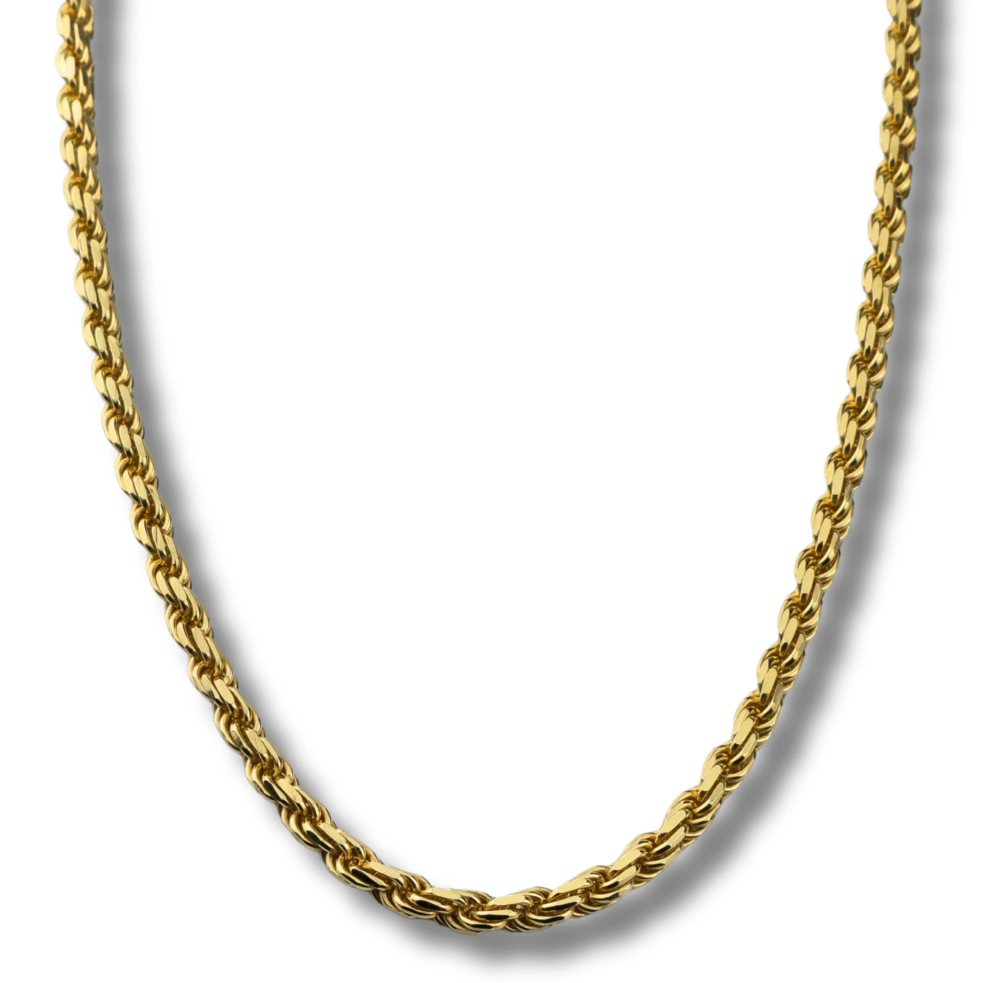 Kordelkette Rope Chain 4,8mm breit - 925er Silber - vergoldet