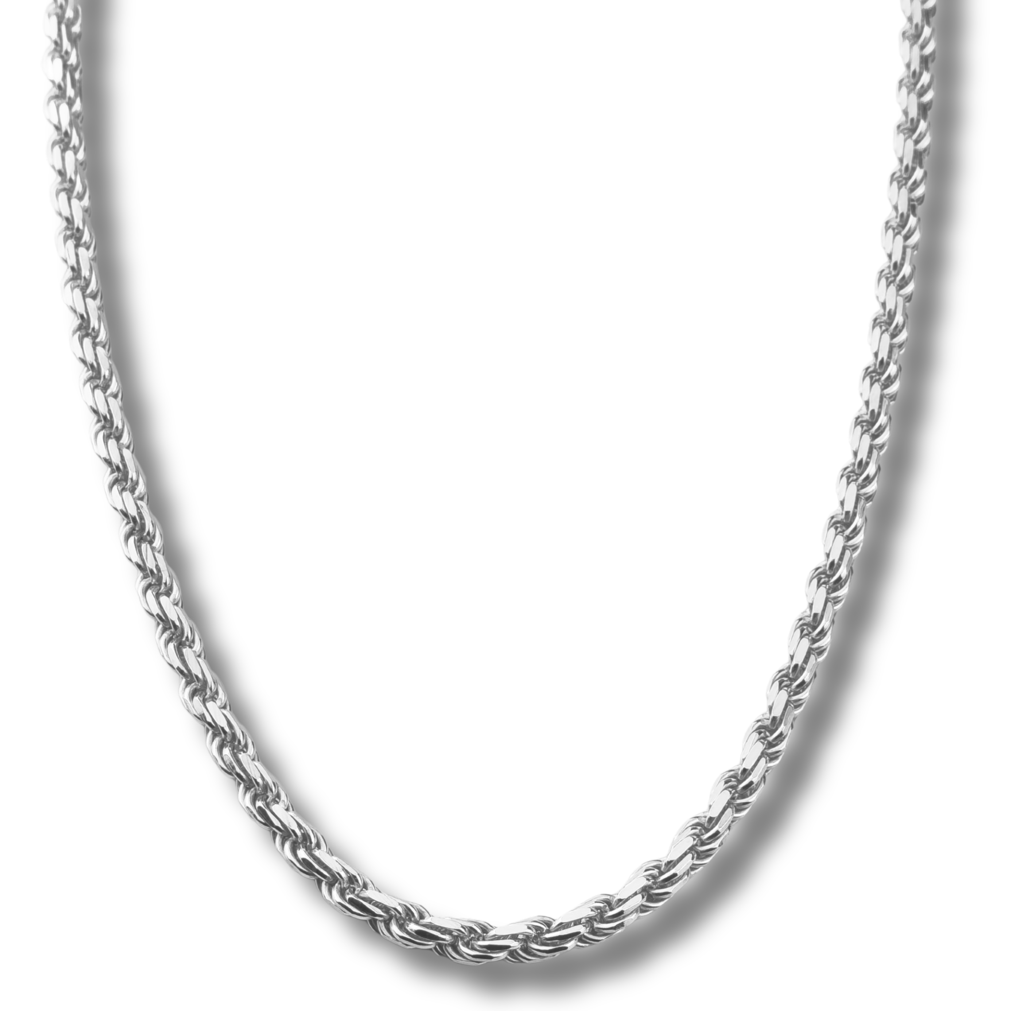 Kordelkette Rope Chain 4,8mm breit - 925er Silber