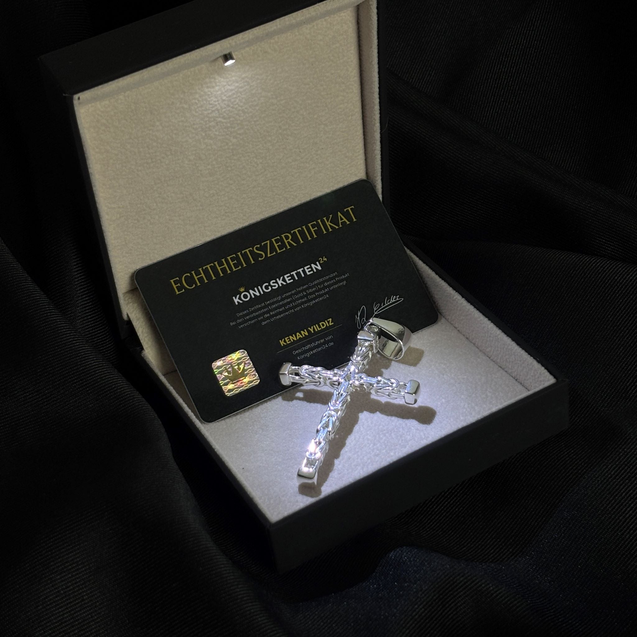 Kreuzanhänger silber - 925er Silber mit Kette (406)