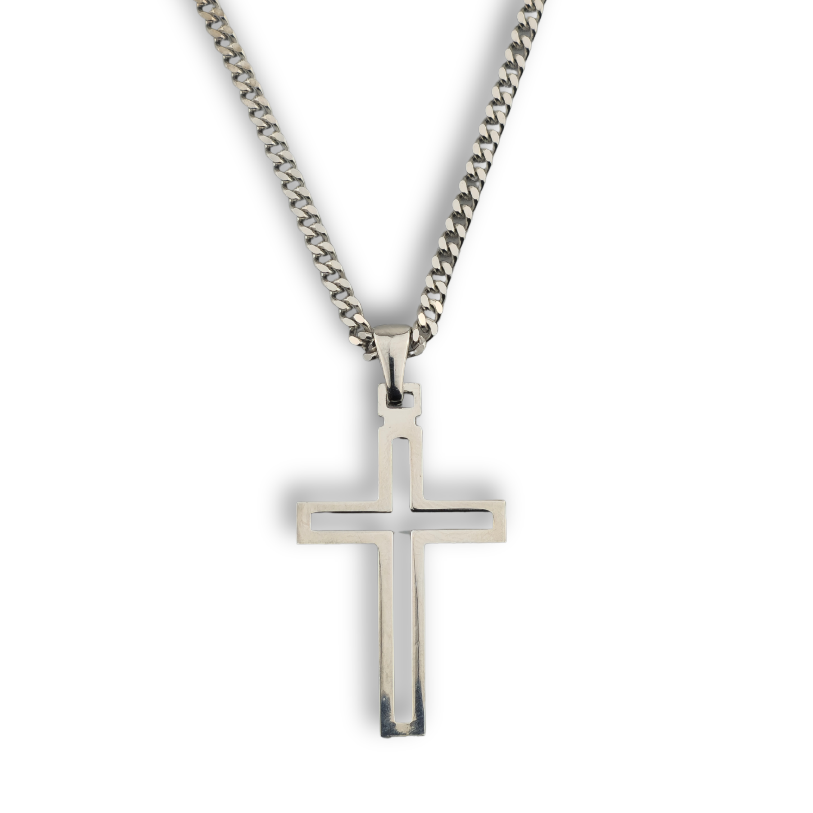 Kreuzanhänger silber - 925er Silber mit Kette (403)