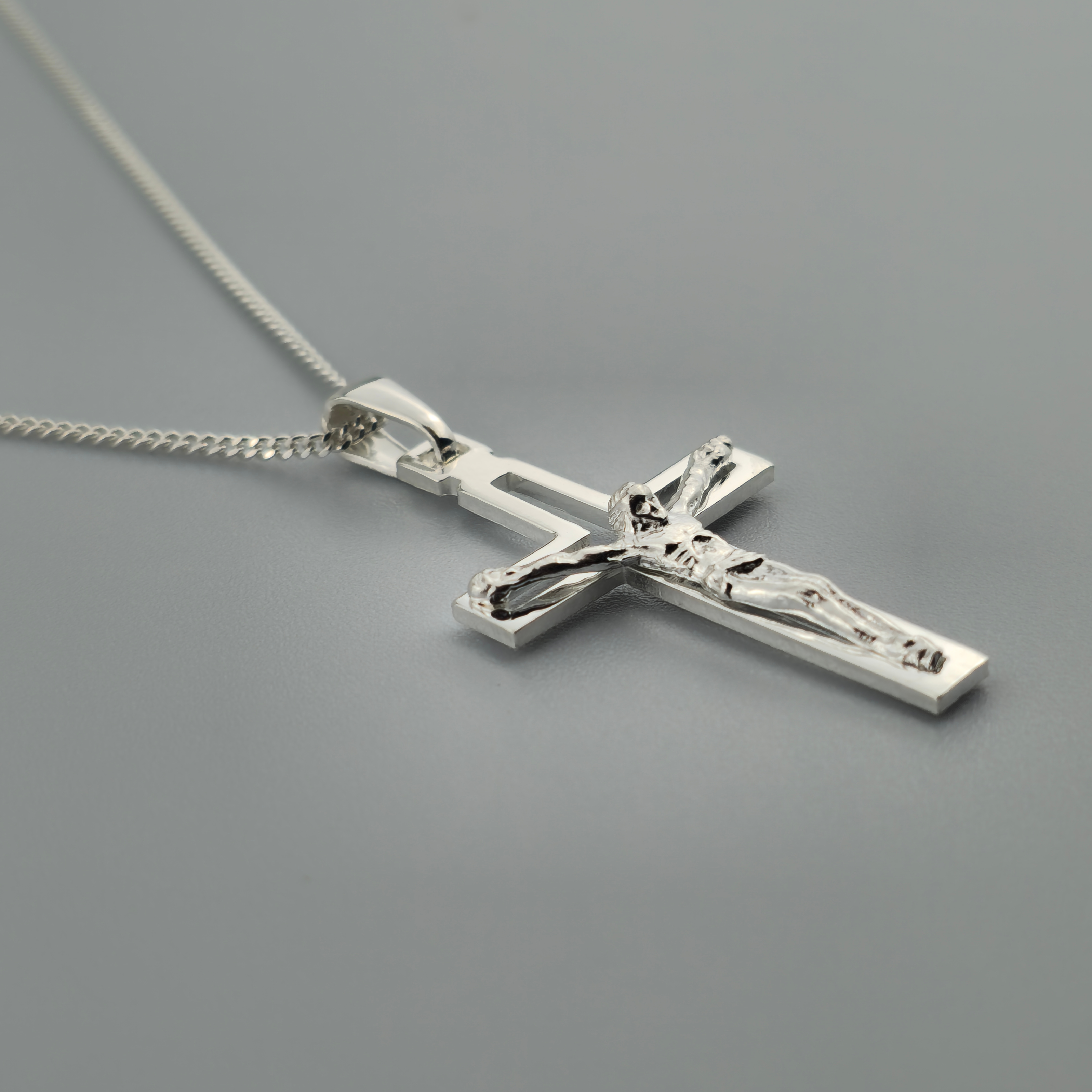 Kreuzanhänger silber - 925er Silber mit Kette (405)