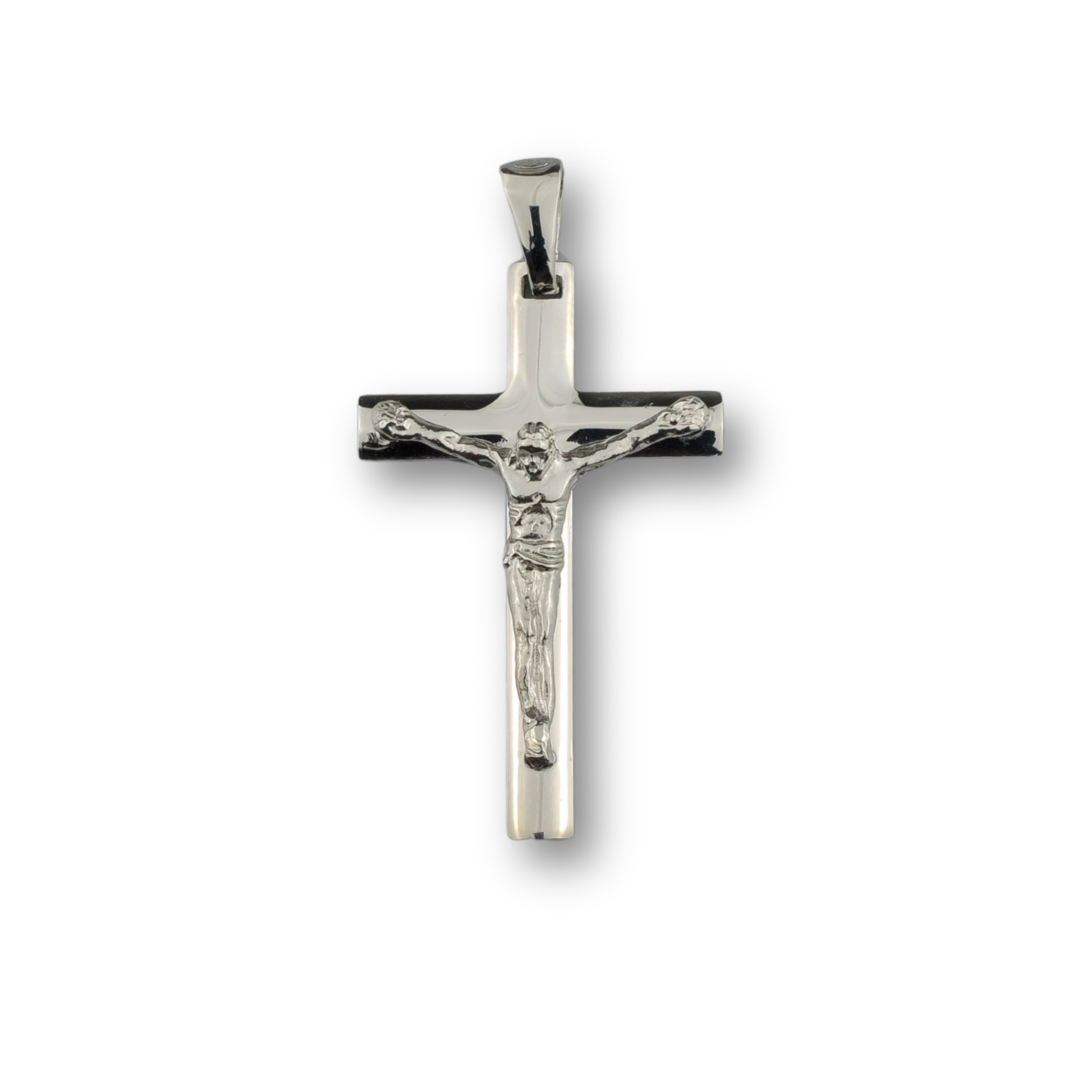 Kreuzanhänger rhodiniert - 925er Silber (404)