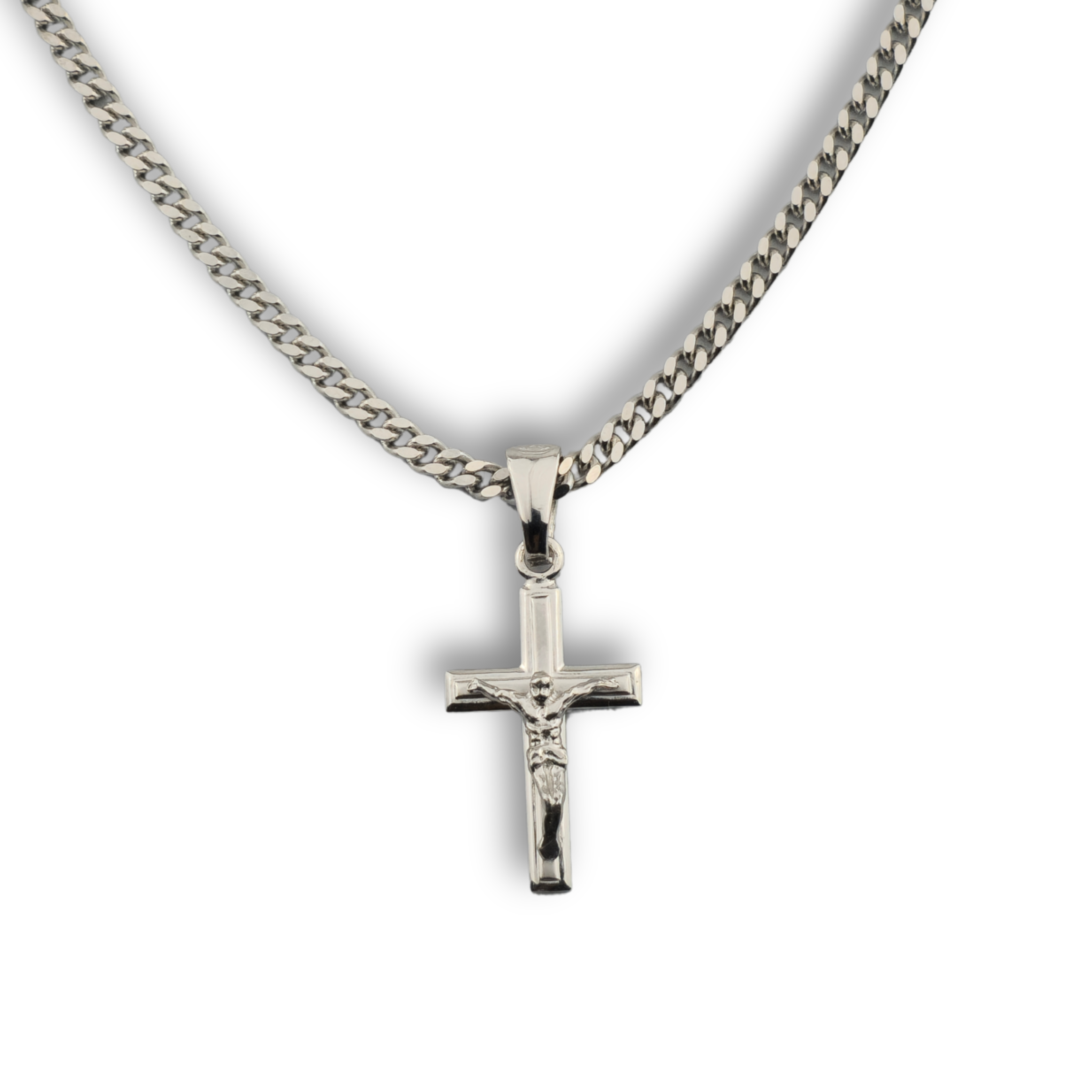 Kreuzanhänger silber - 925er Silber mit Kette (402)