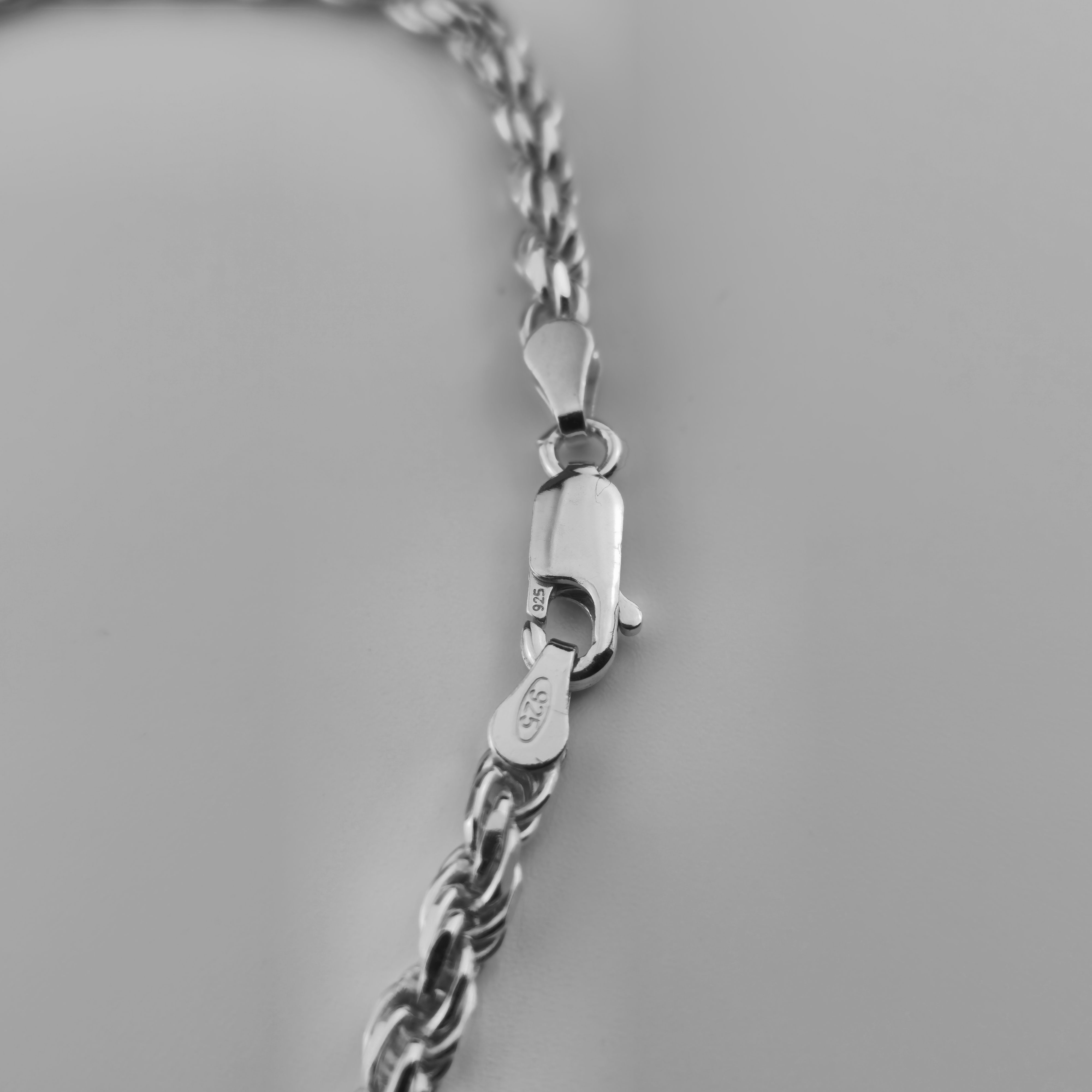Kordelarmband Rope Bracelet 1,8mm breit - 925er Silber