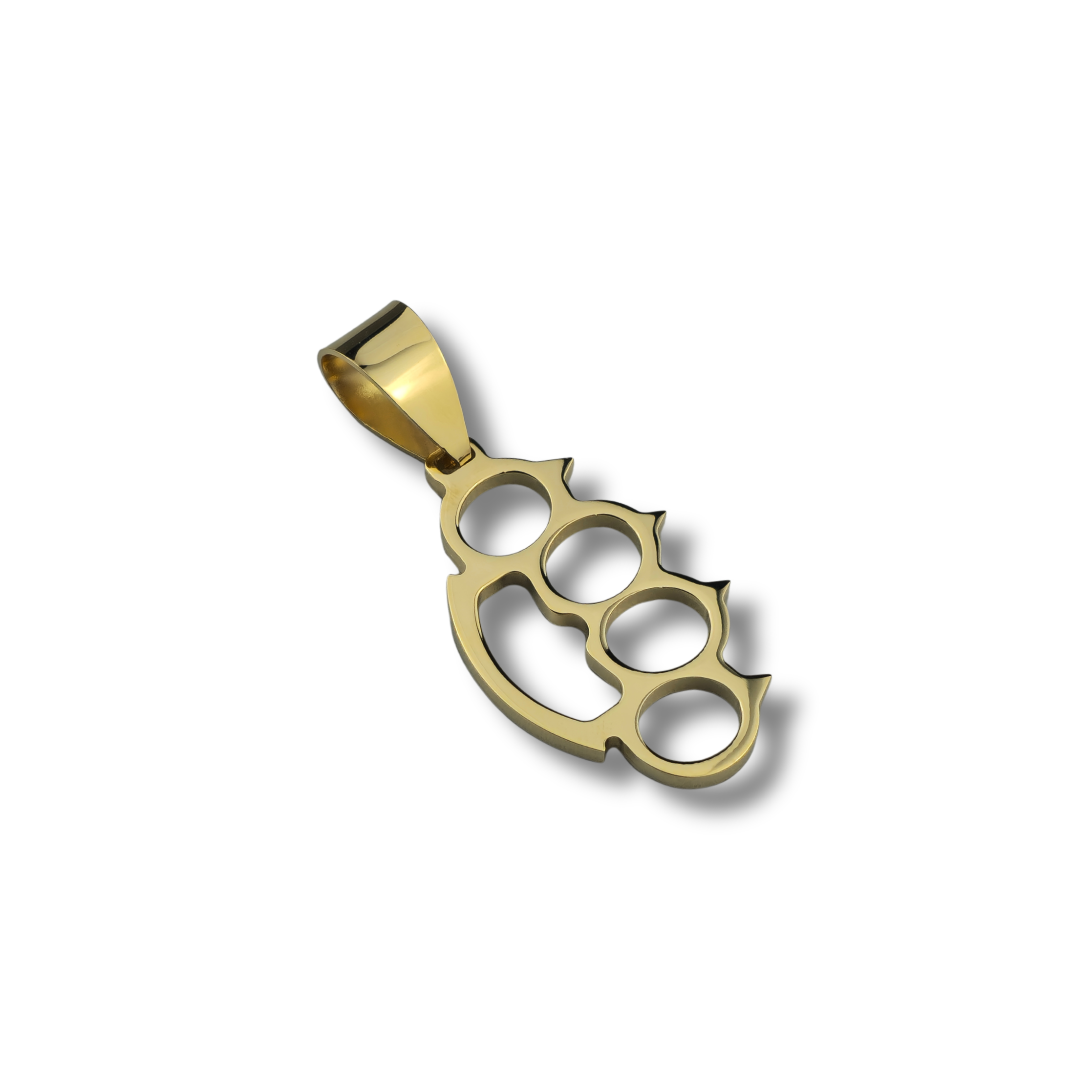 Schlagring Anhänger - 925er Silber - vergoldet