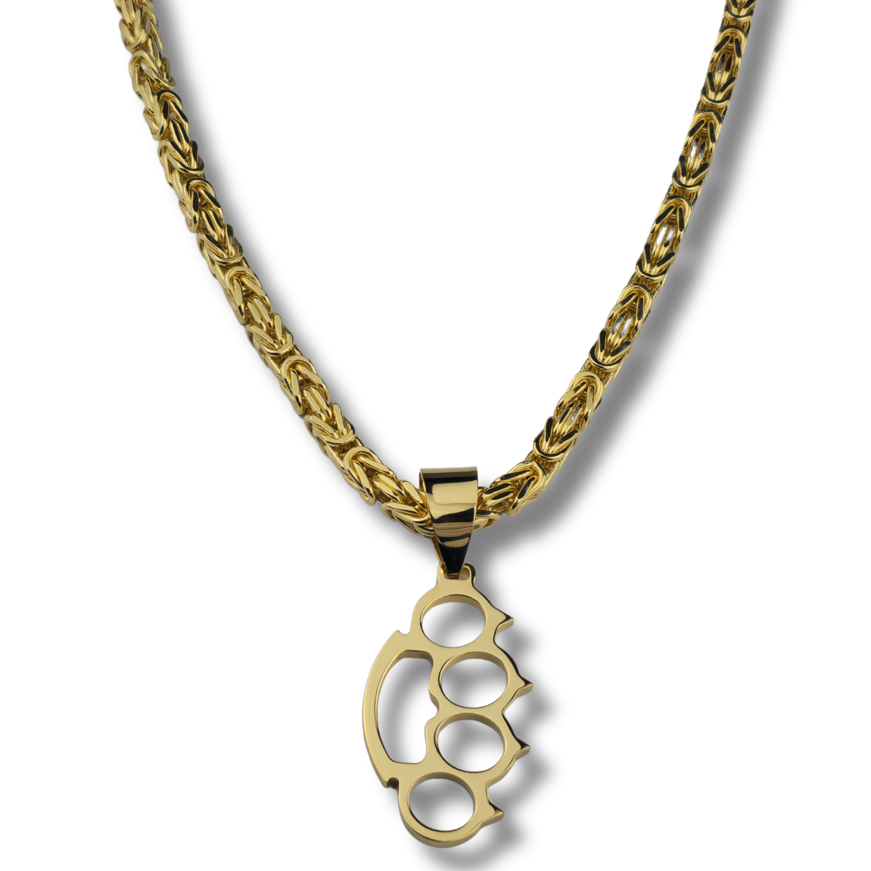 Schlagring Anhänger - 925er Silber - vergoldet