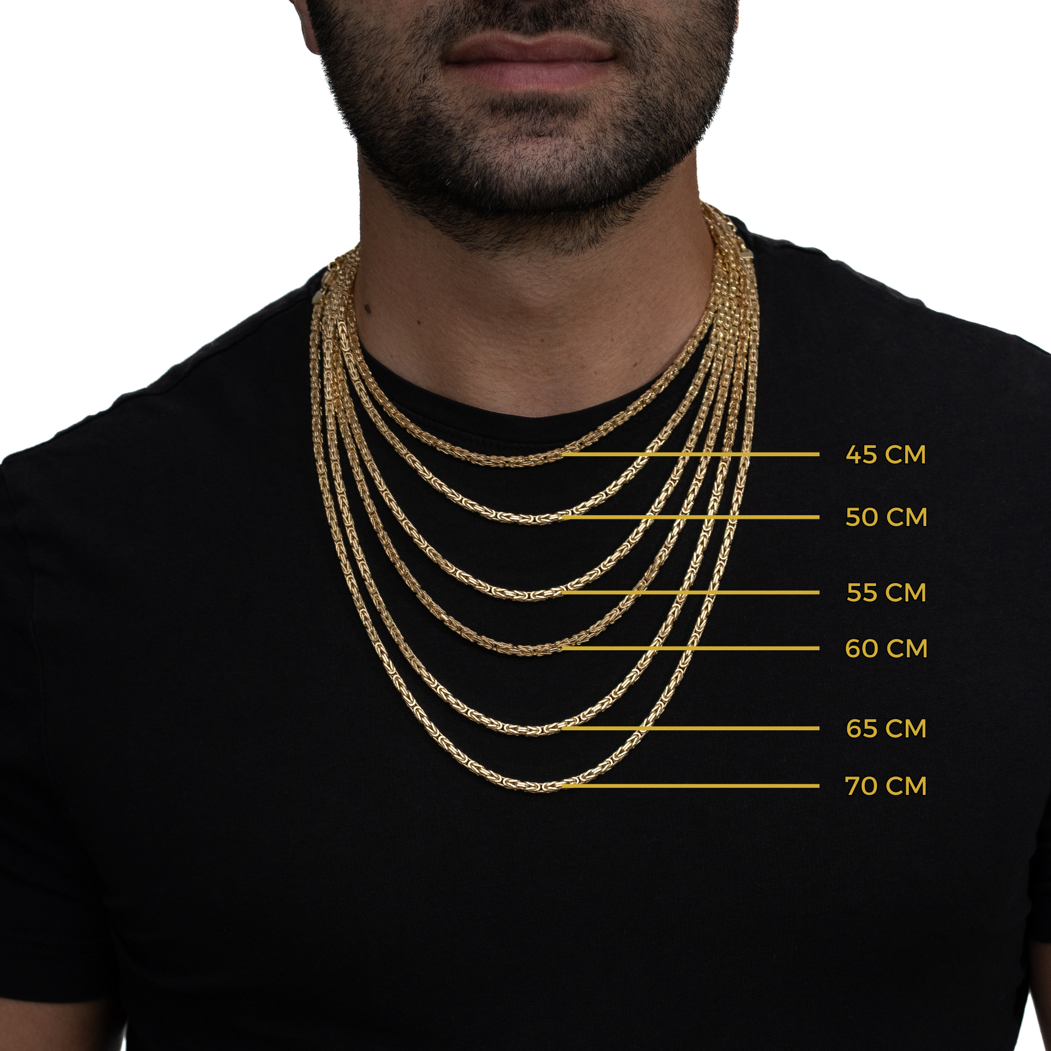 Königskette 2,5mm breit - 585er Gold - massiv