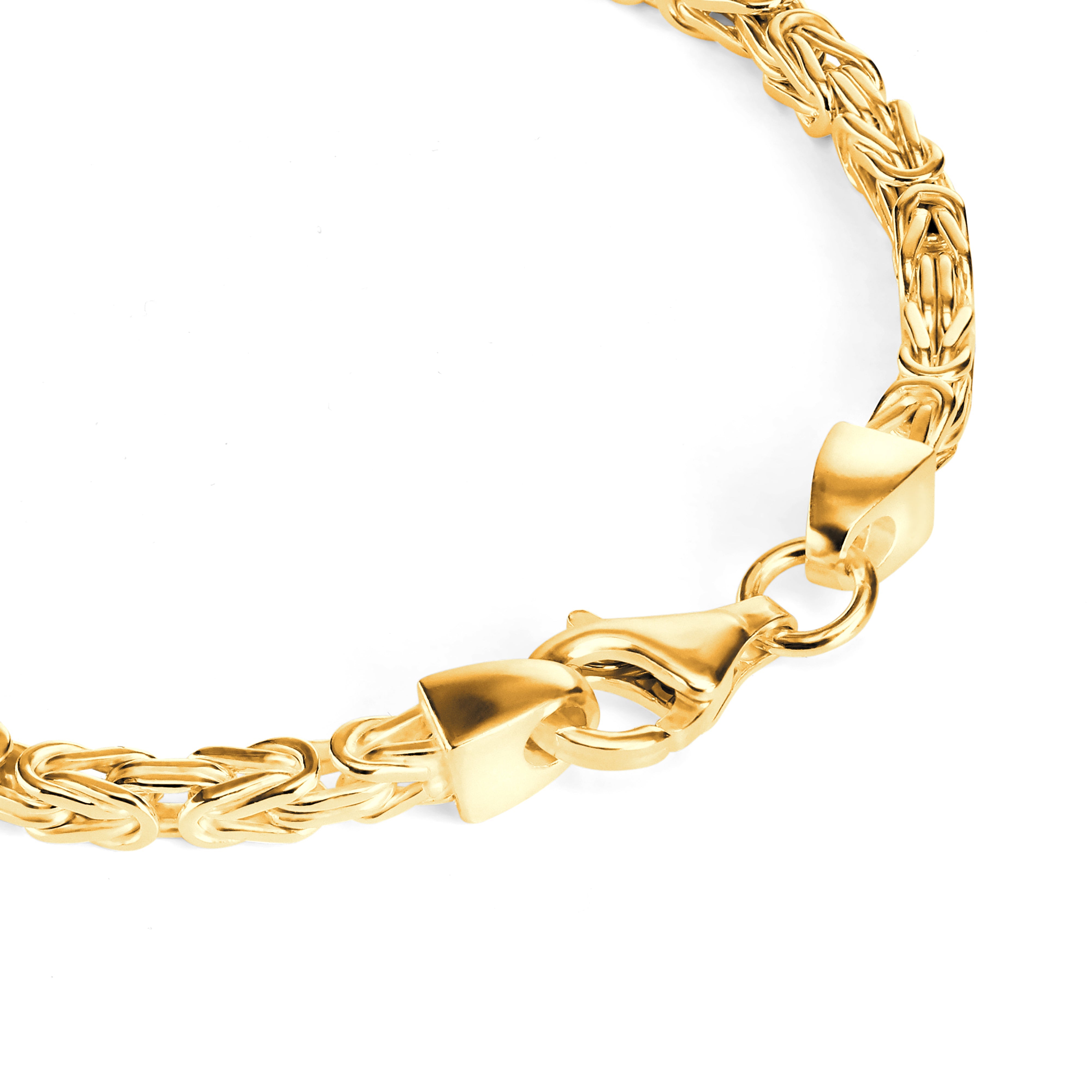 Königsarmband 3,1mm breit - 585er Gold - massiv