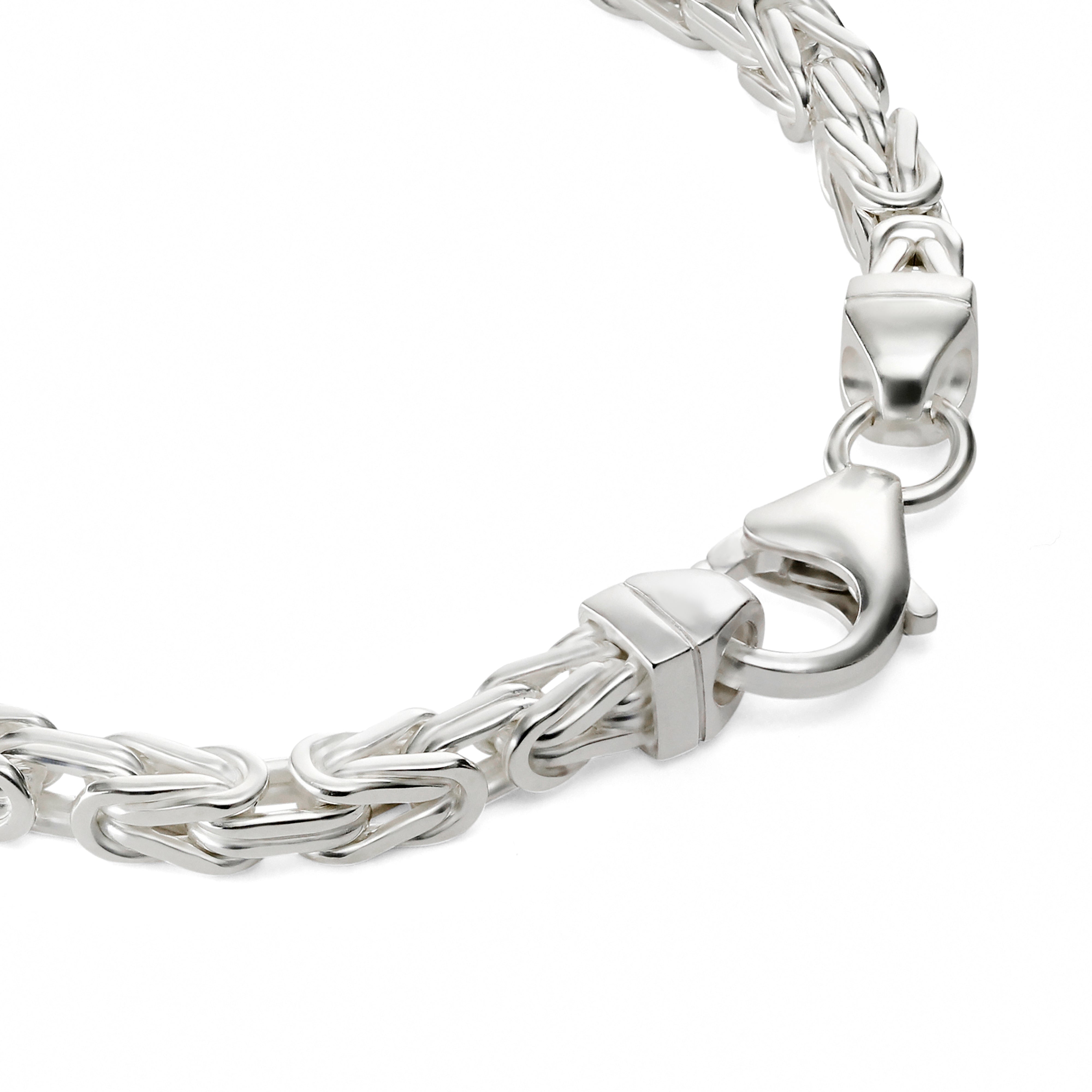 Königskette 4mm breit - 925er Silber