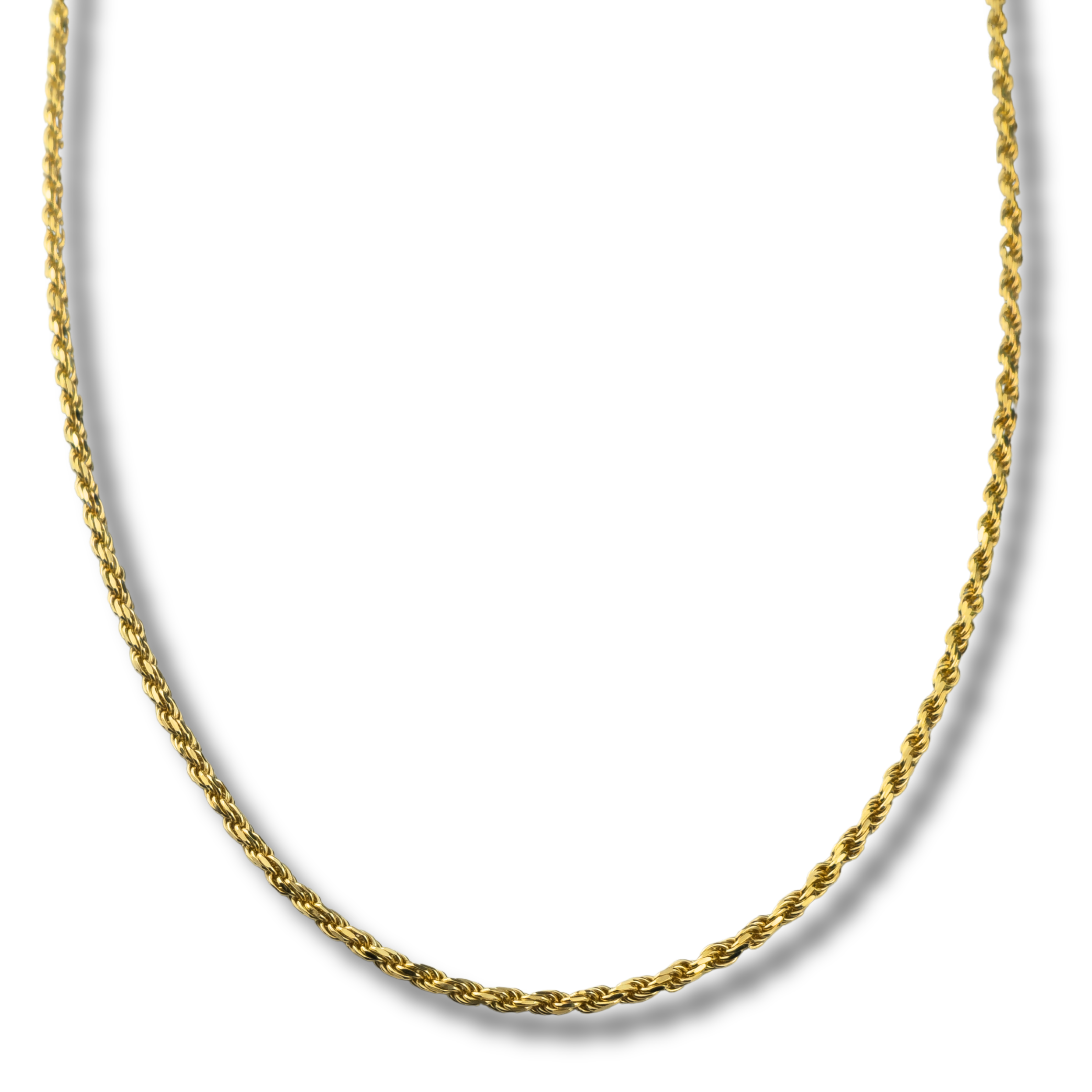 Kordelkette Rope Chain 2,8mm breit - 925er Silber - vergoldet