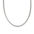 Tank chain 1.4mm + 2.8mm - 925 silver - rhodium plated 