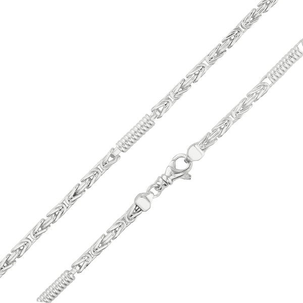 Königskette 4mm breit - spirale - 925er Silber