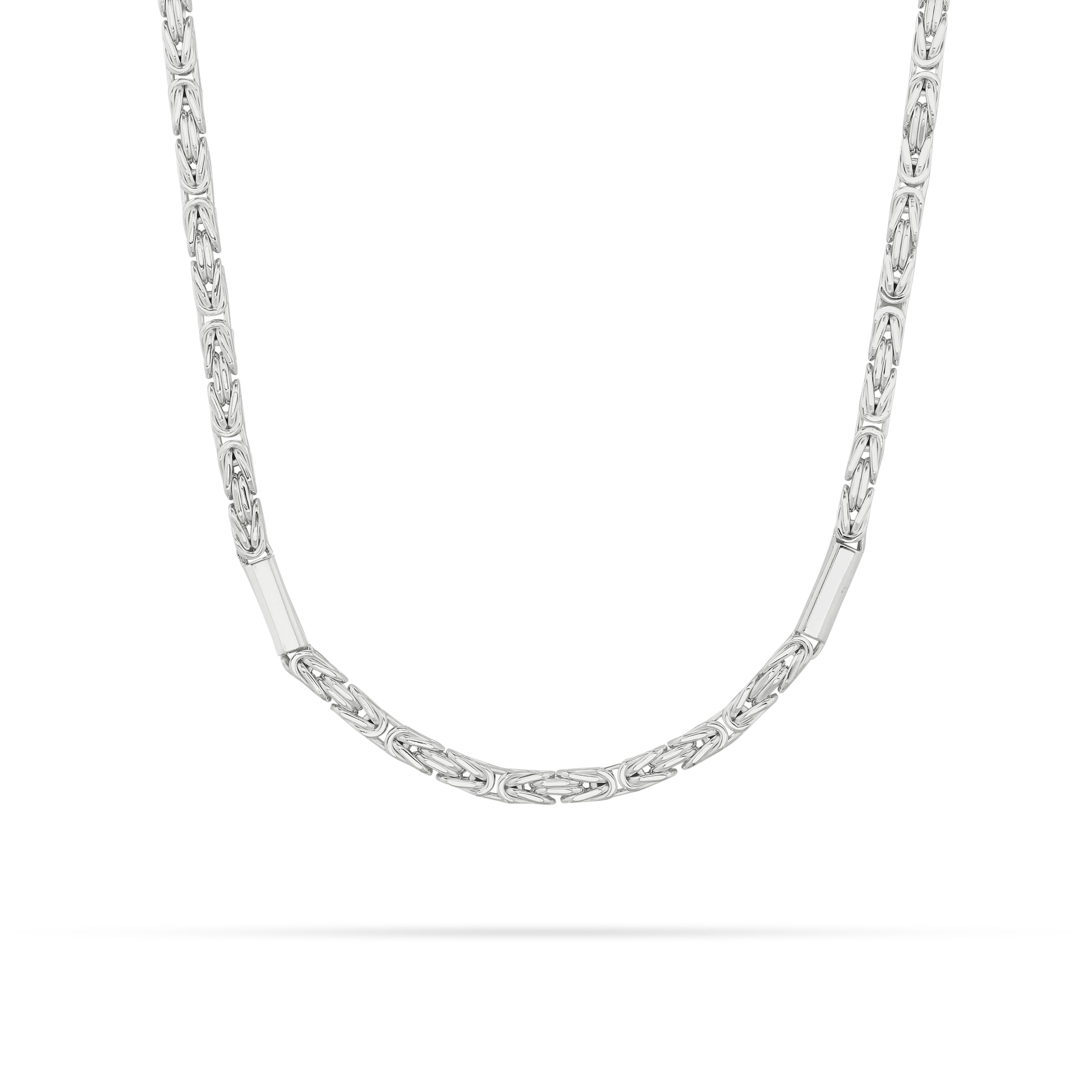 Königskette 5mm breit - block - 925er Silber