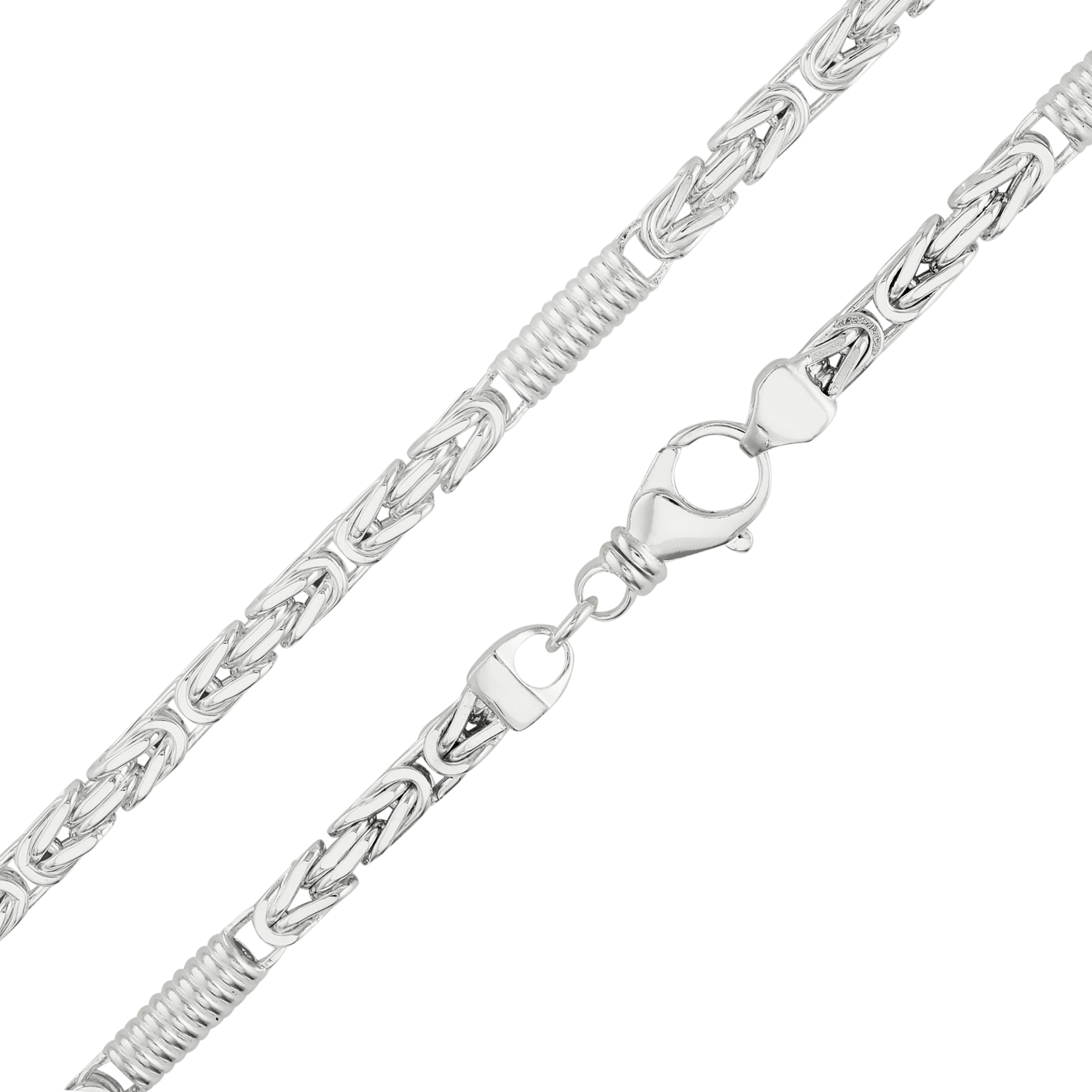 Königskette 5mm breit - spirale - 925er Silber