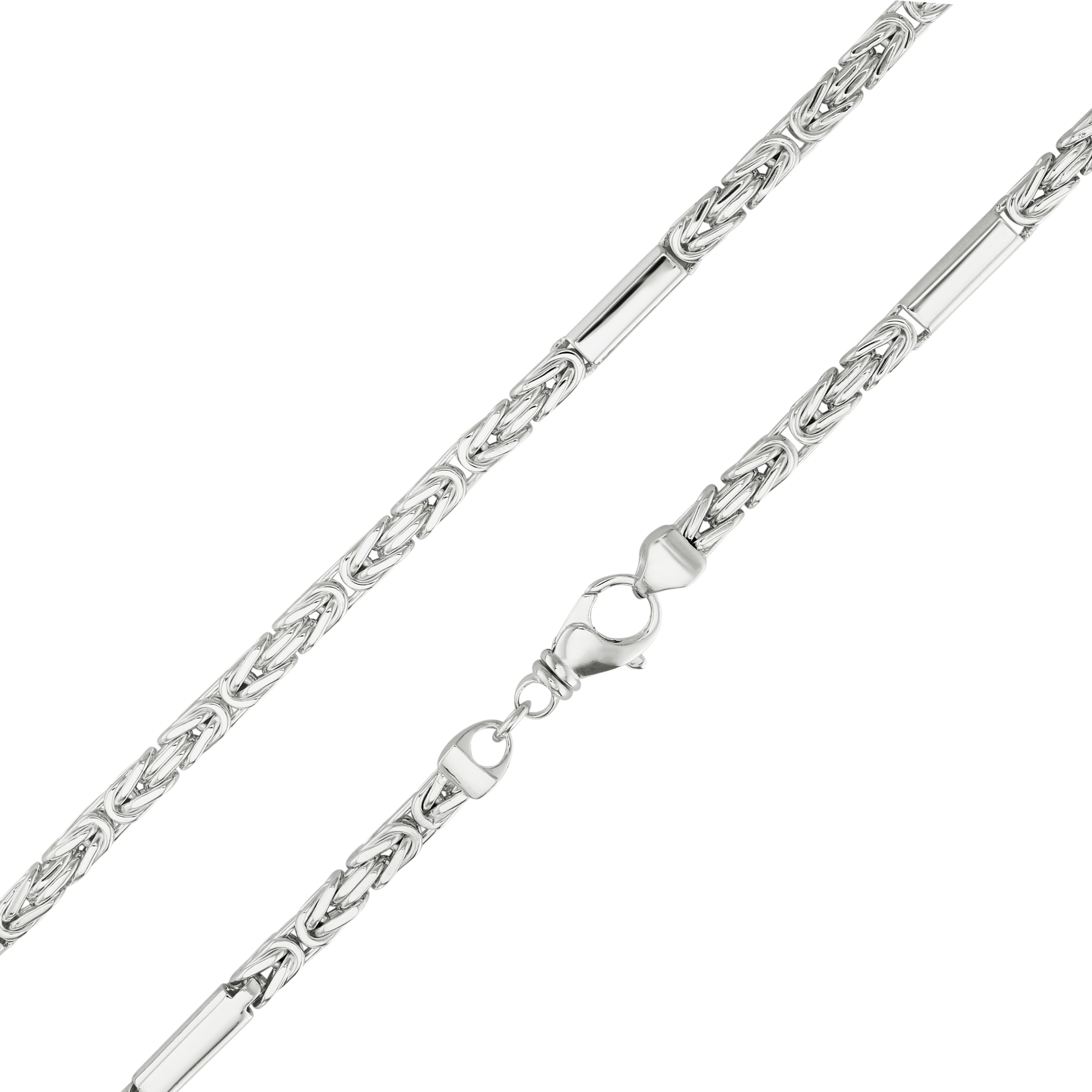 Königskette 5mm breit - block - 925er Silber