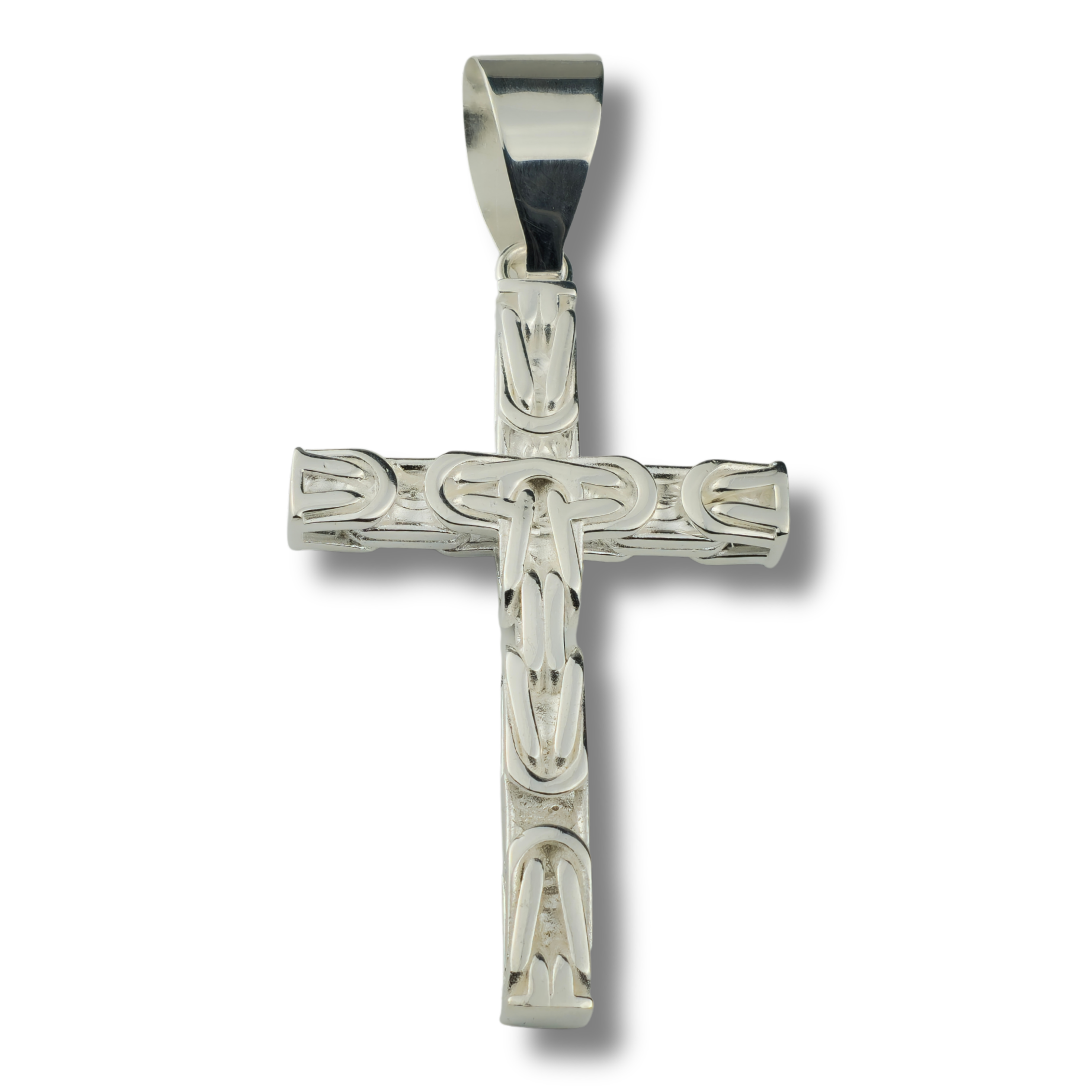 10mm Kreuz Anhänger Königskette - 925er Silber