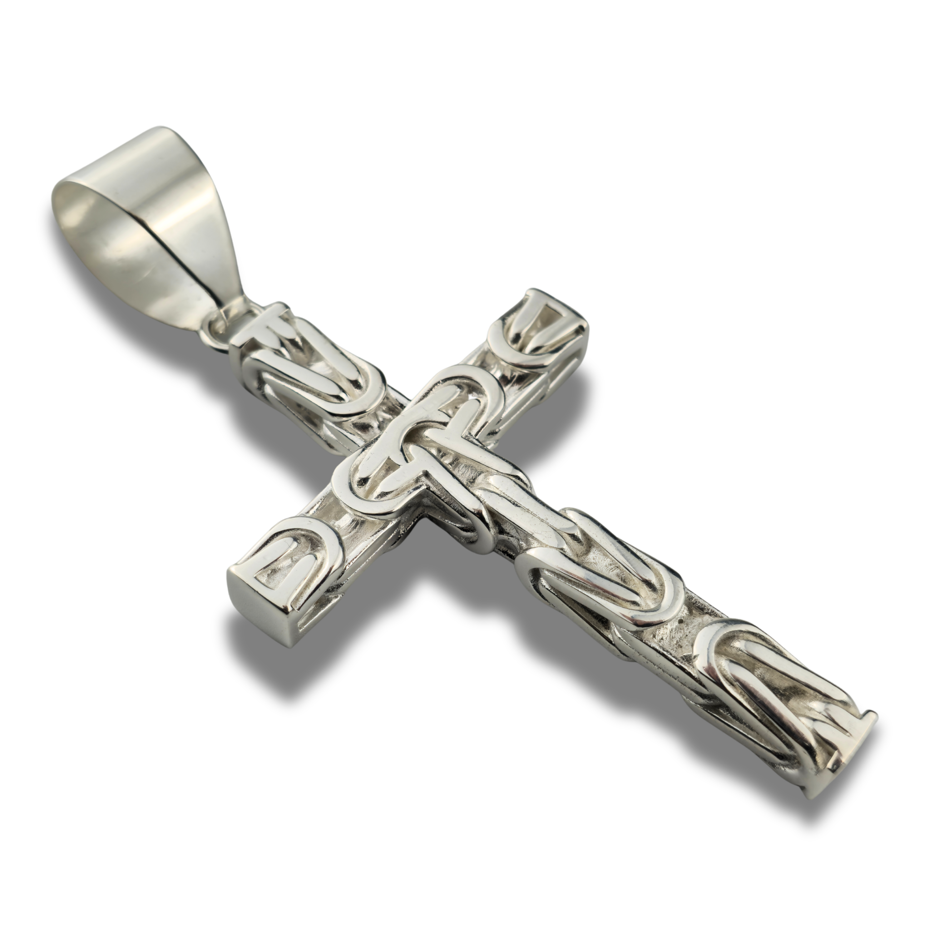 10mm Kreuz Anhänger Königskette - 925er Silber