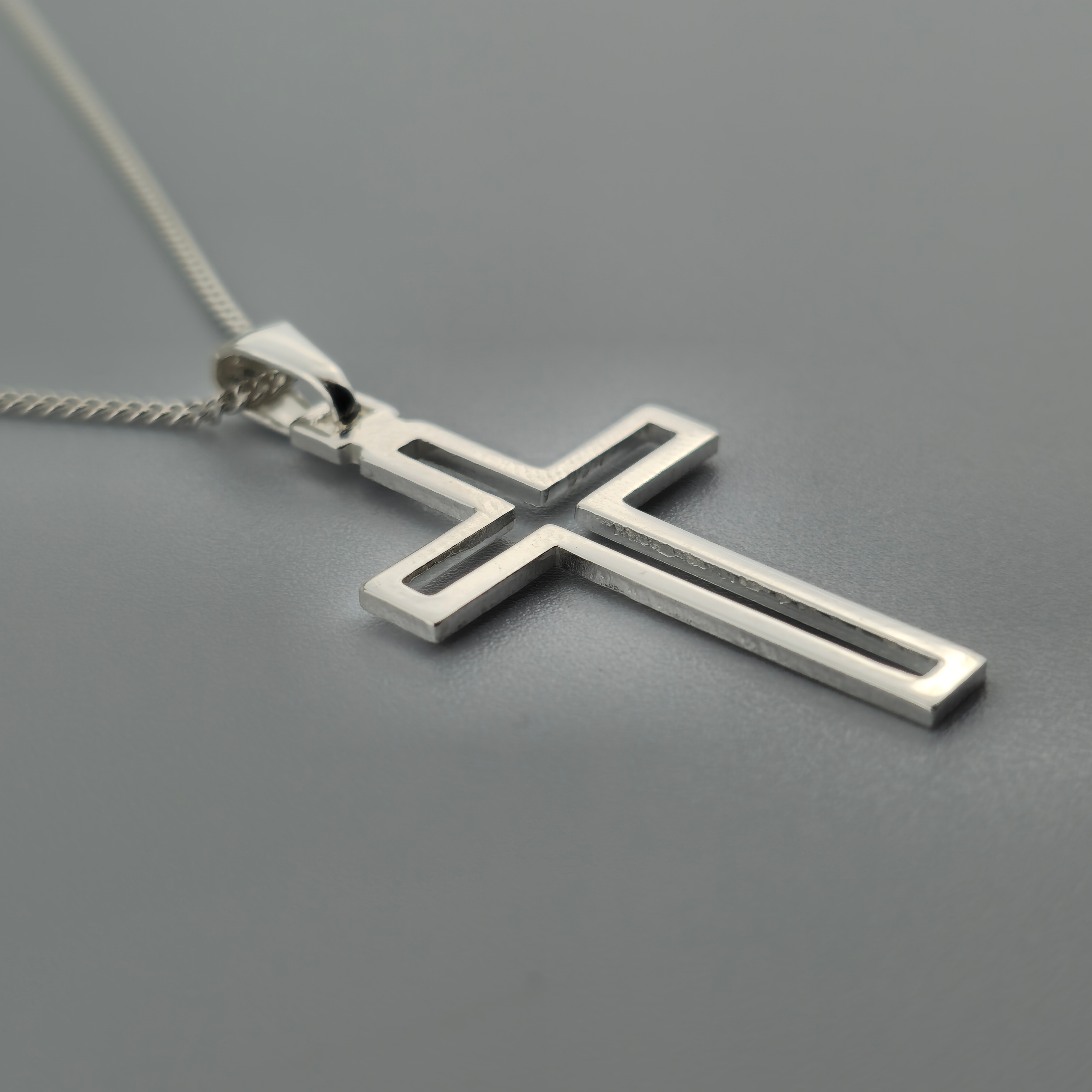 Kreuzanhänger silber - 925er Silber mit Kette (403)