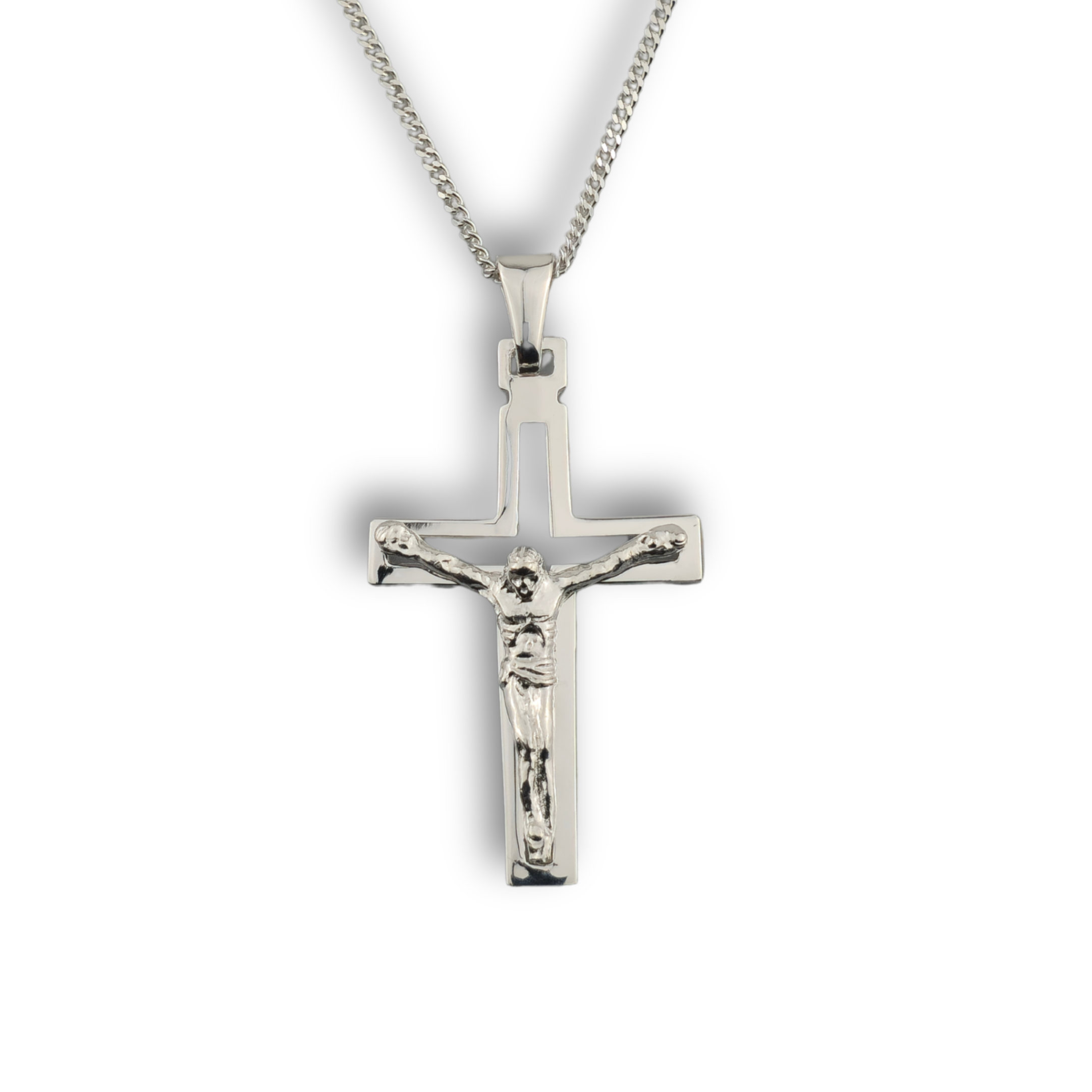 Kreuzanhänger silber - 925er Silber mit Kette (405)