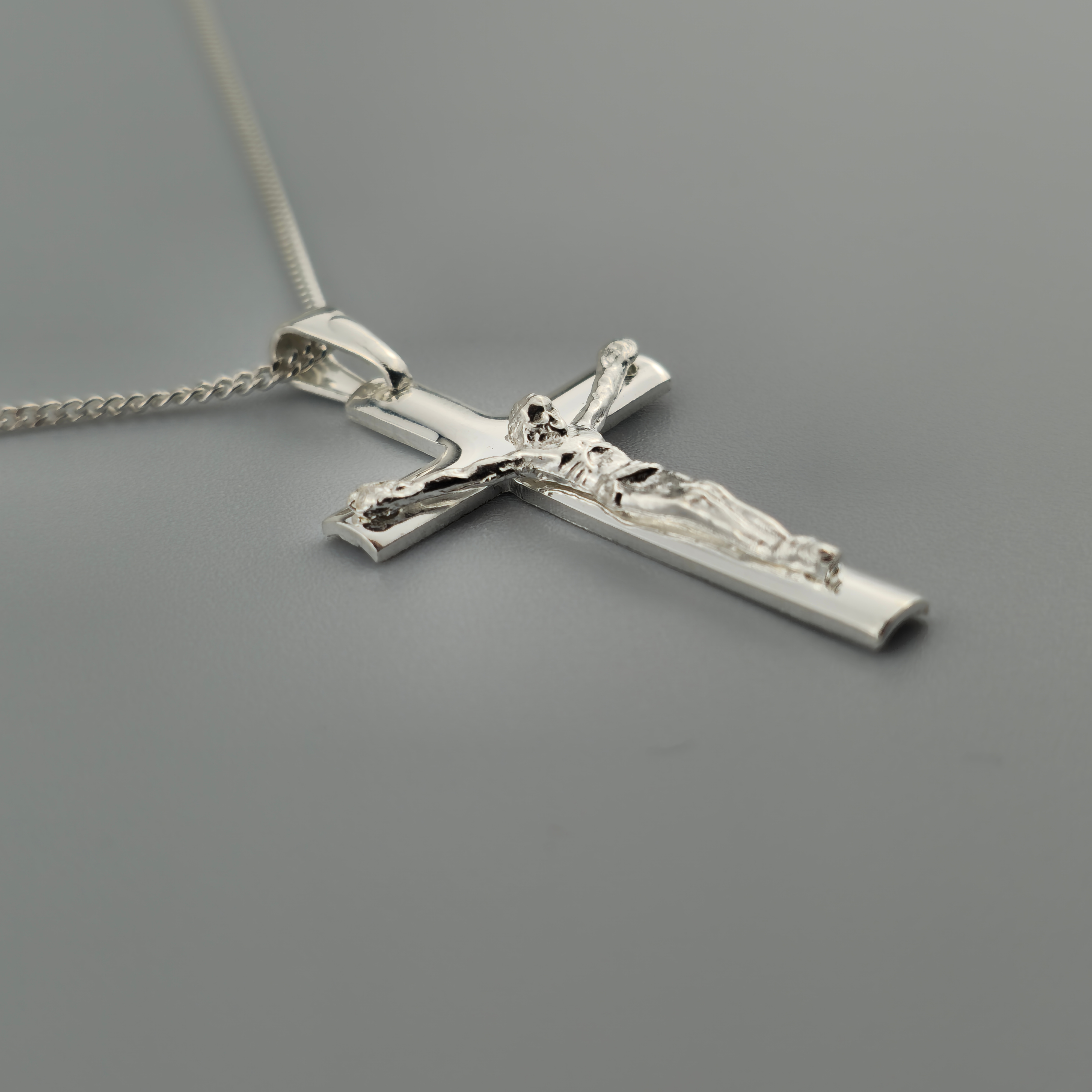 Kreuzanhänger silber - 925er Silber mit Kette (404)