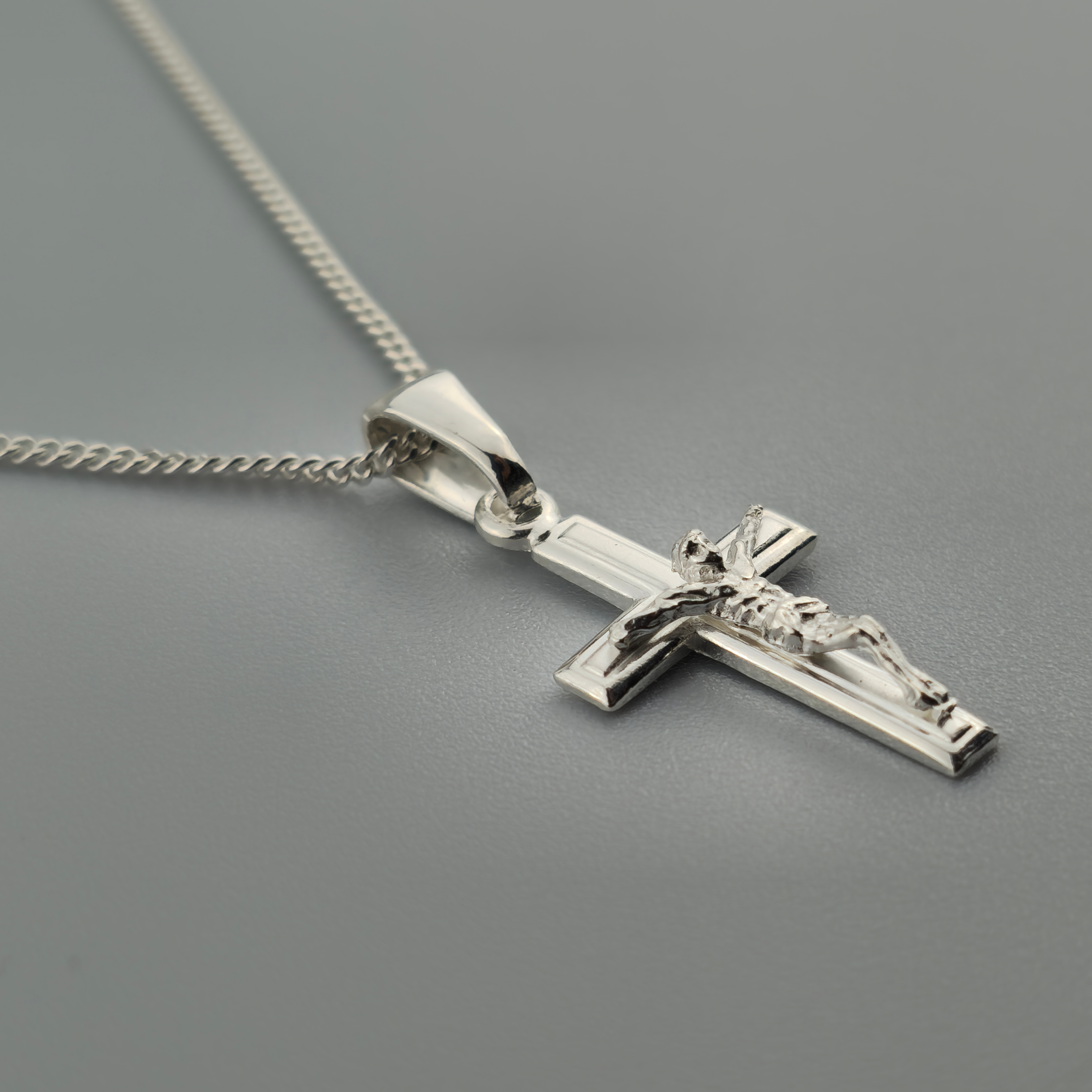 Kreuzanhänger silber - 925er Silber mit Kette (402)
