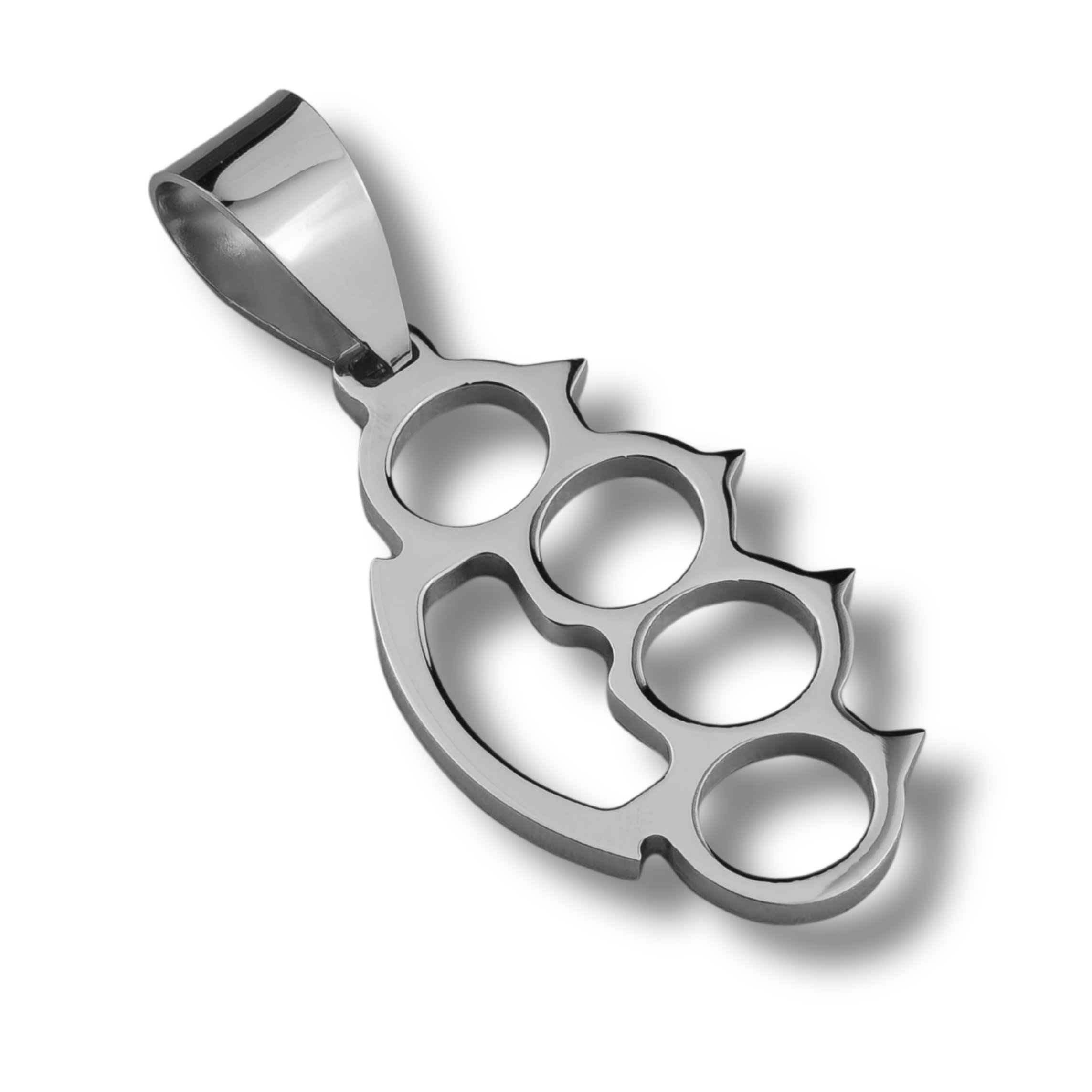 Schlagring Anhänger - 925er Silber - rhodiniert