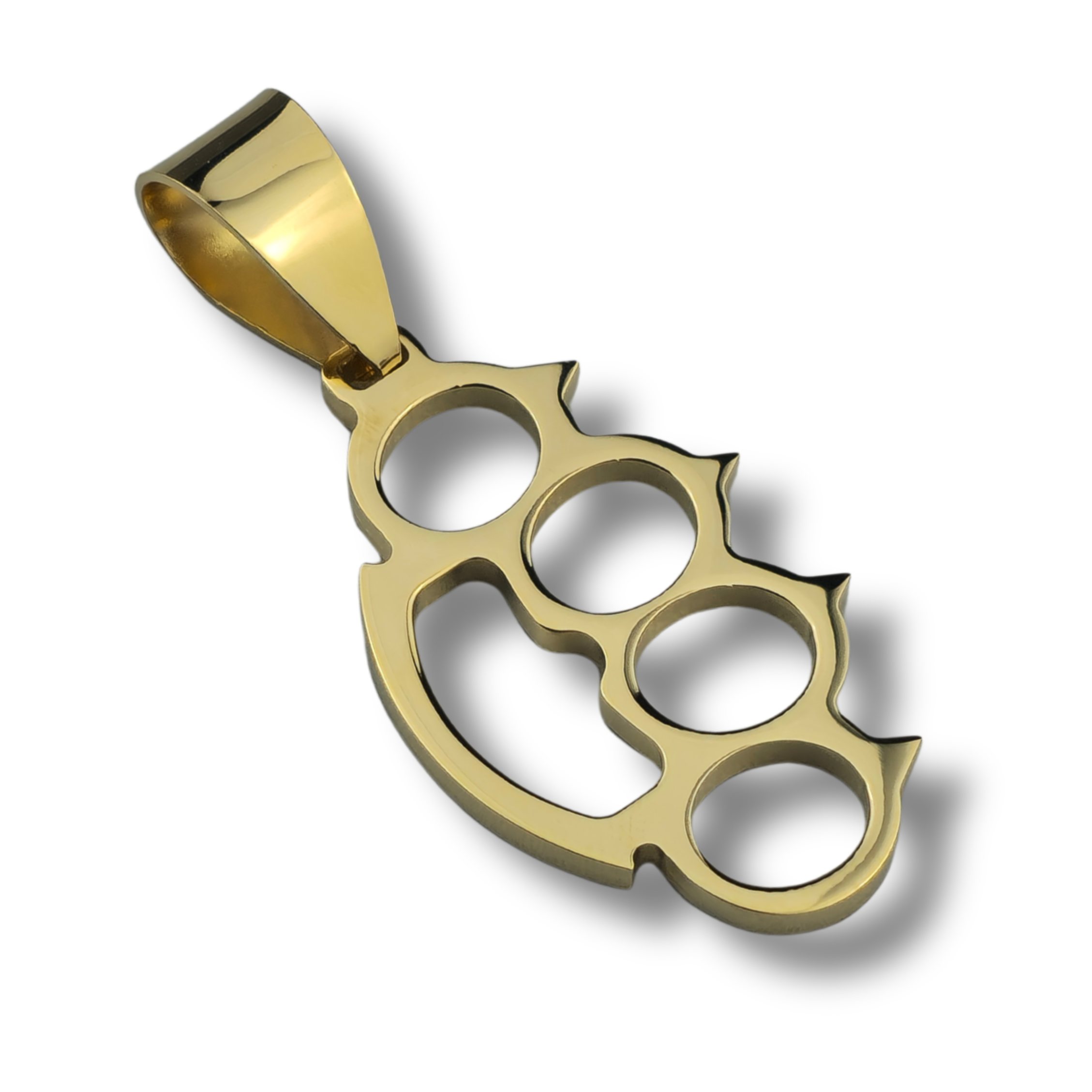 Schlagring Anhänger - 925er Silber - vergoldet