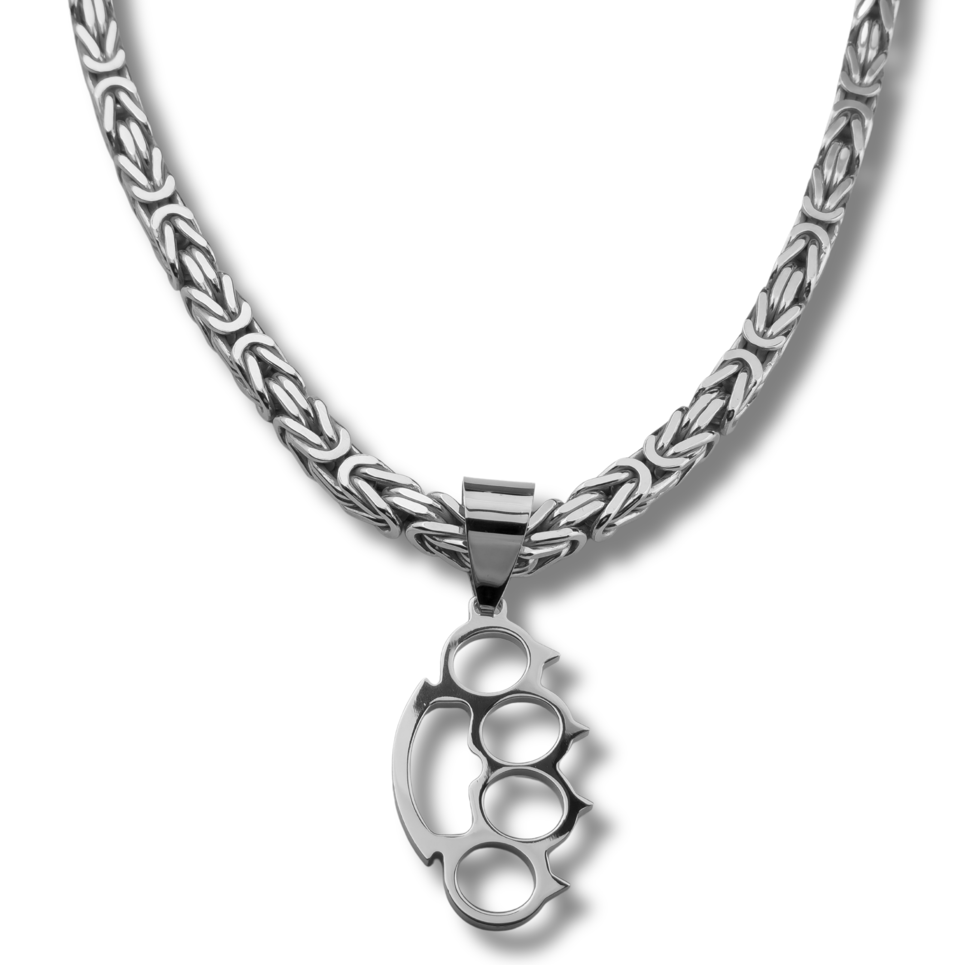 Schlagring Anhänger - 925er Silber - rhodiniert