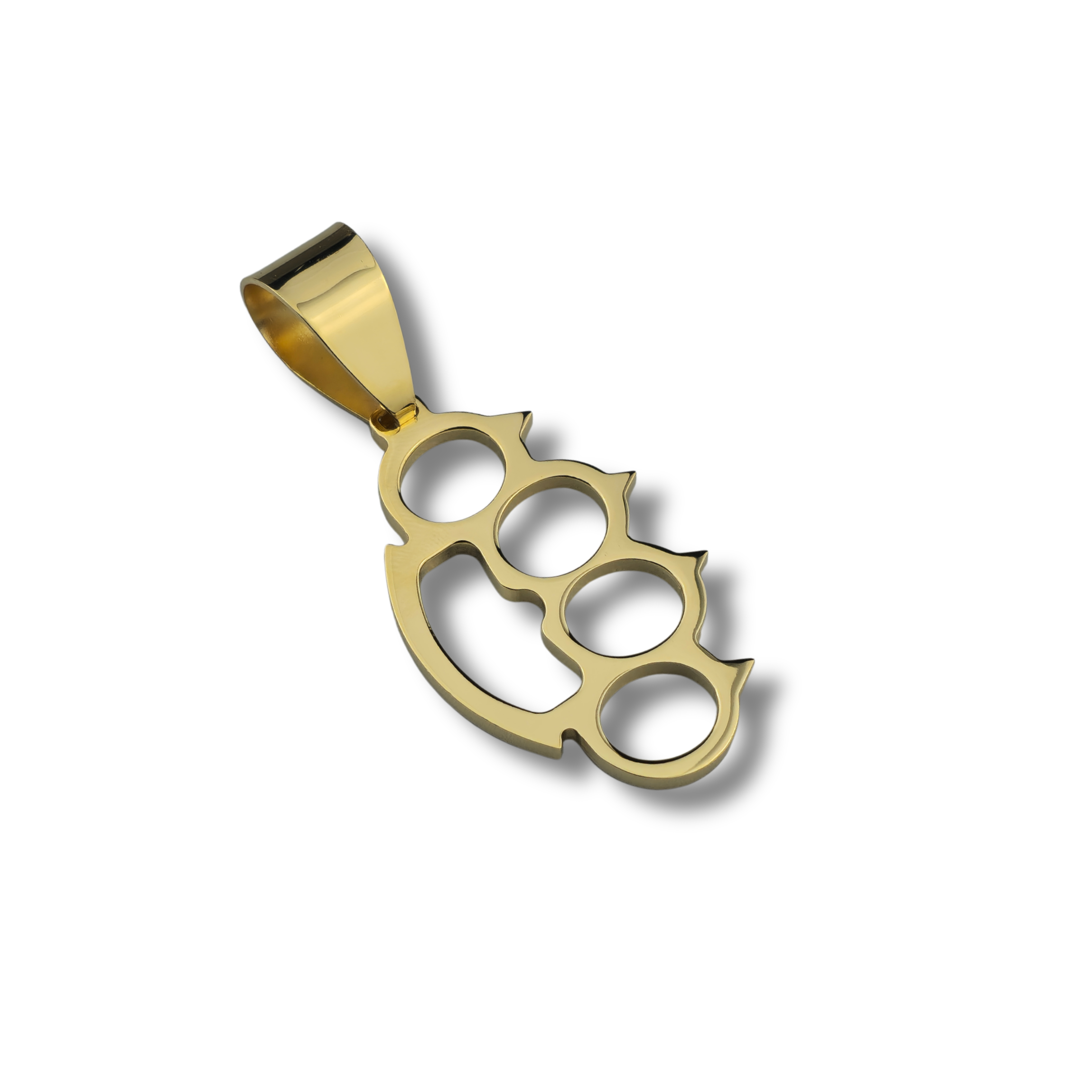 Schlagring Anhänger - 925er Silber - vergoldet