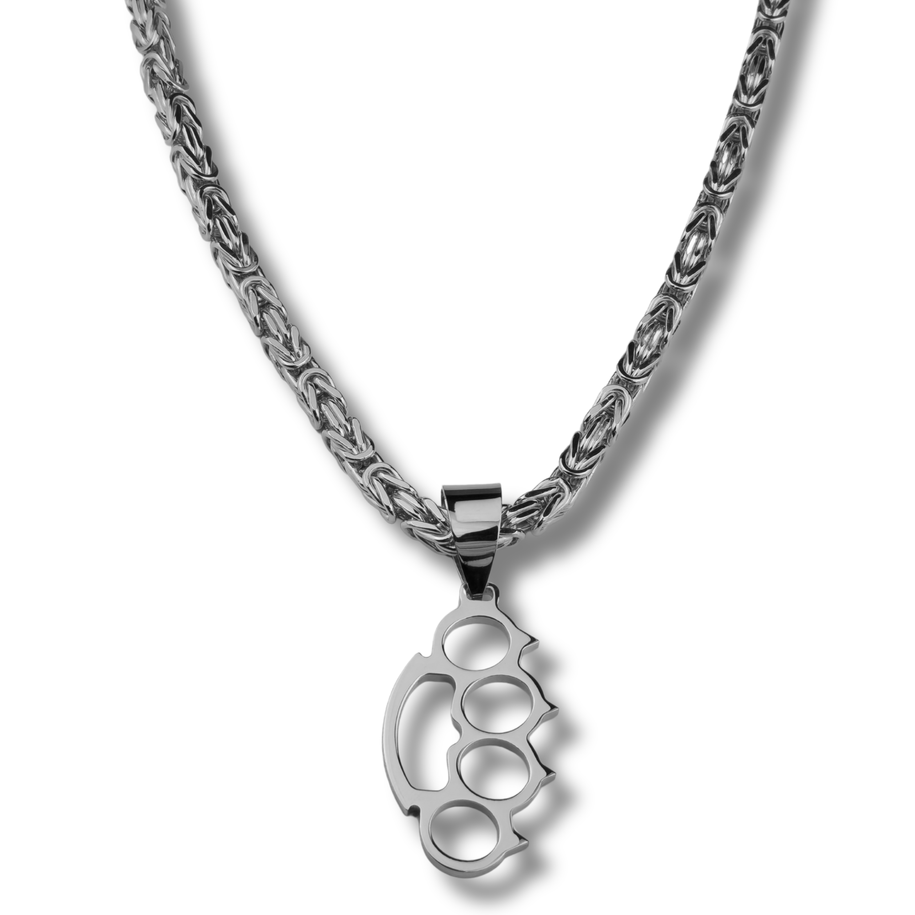 Schlagring Anhänger - 925er Silber - rhodiniert