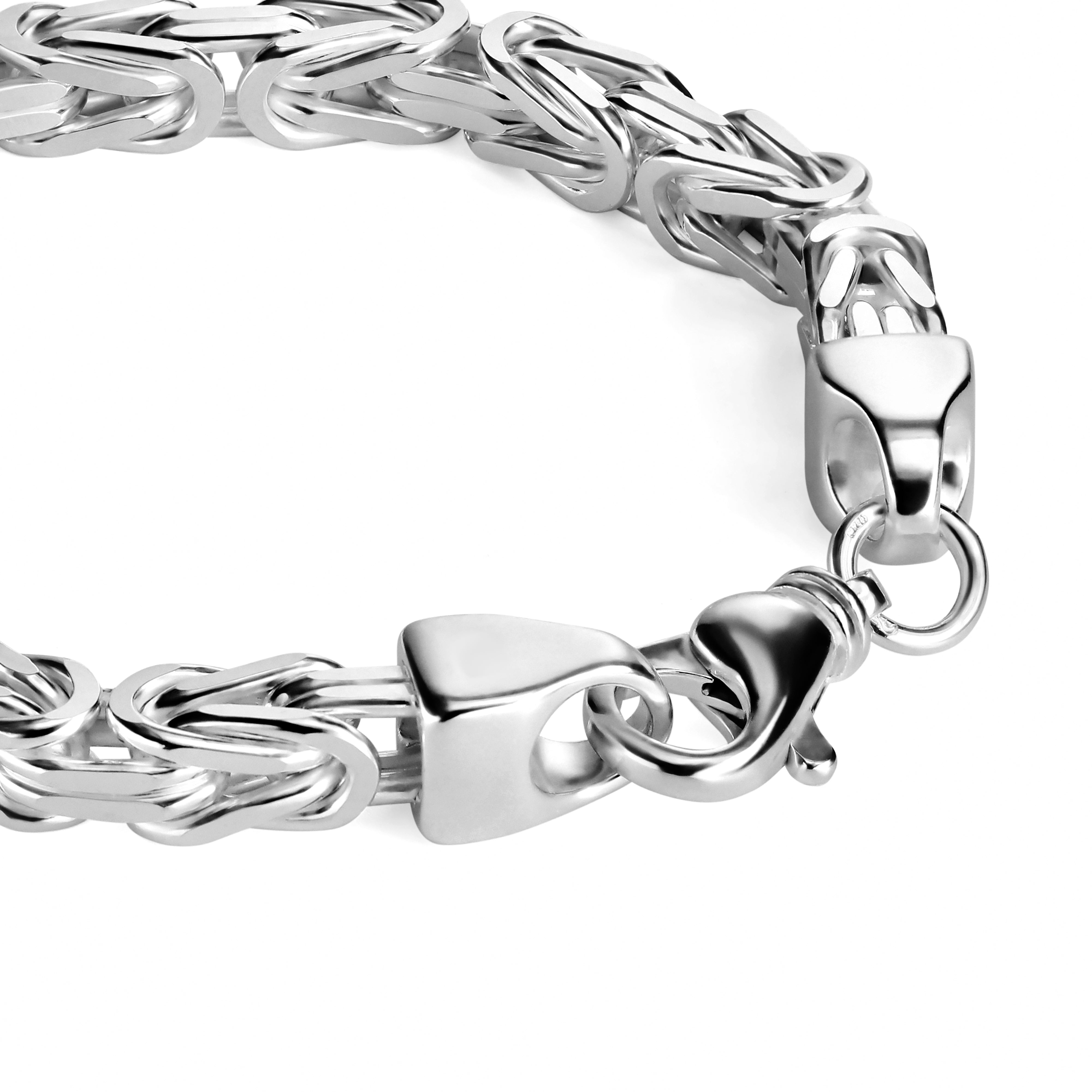 Byzantine bracelet 8mm wide - 925 silver