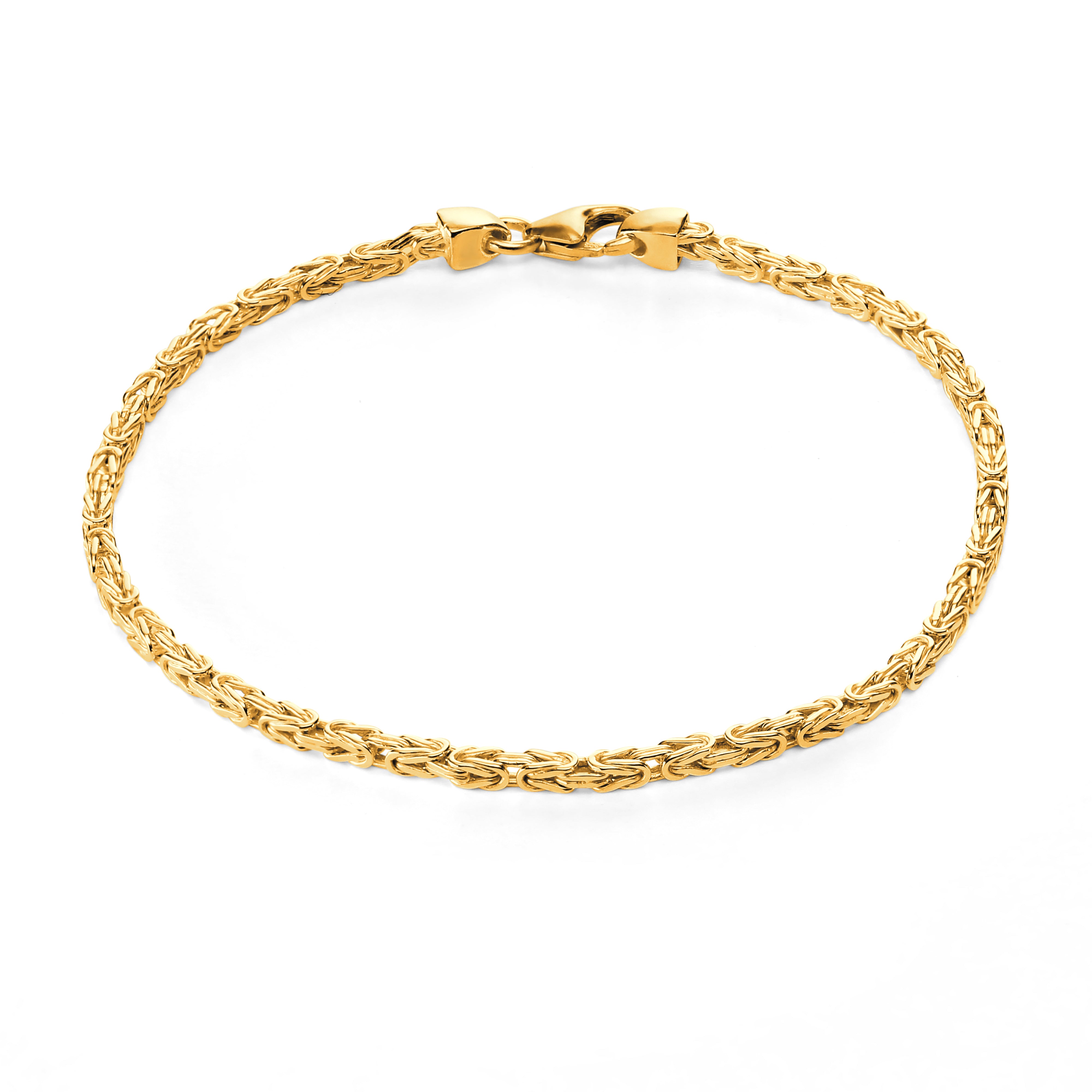 Byzantine bracelet 2mm wide - 585 gold