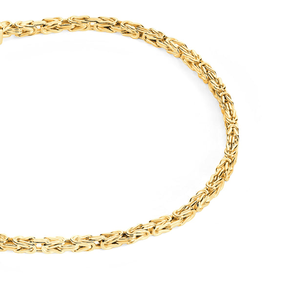 Byzantine bracelet 2.5mm wide - 585 gold - solid