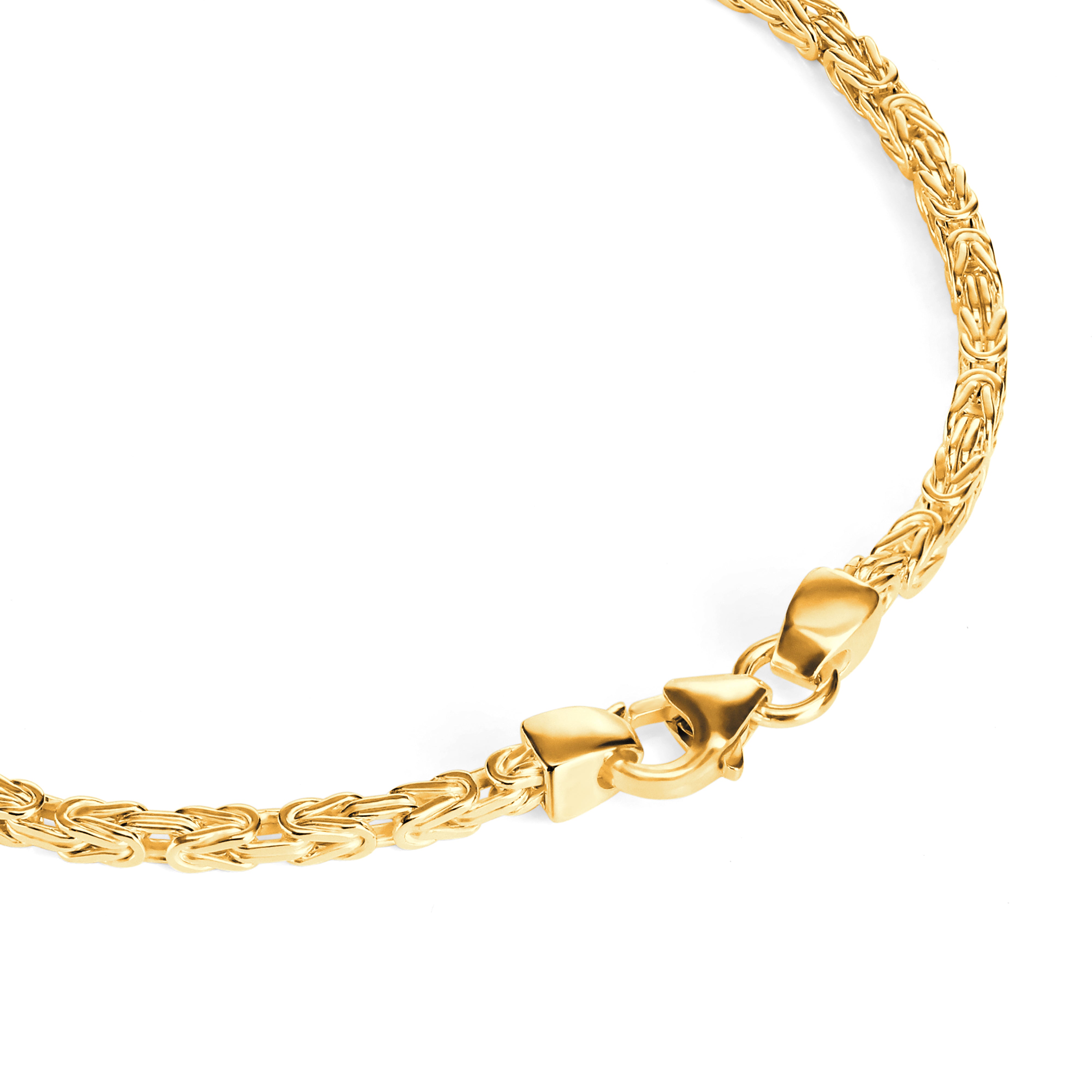 Byzantine bracelet 2.5mm wide - 585 gold - solid