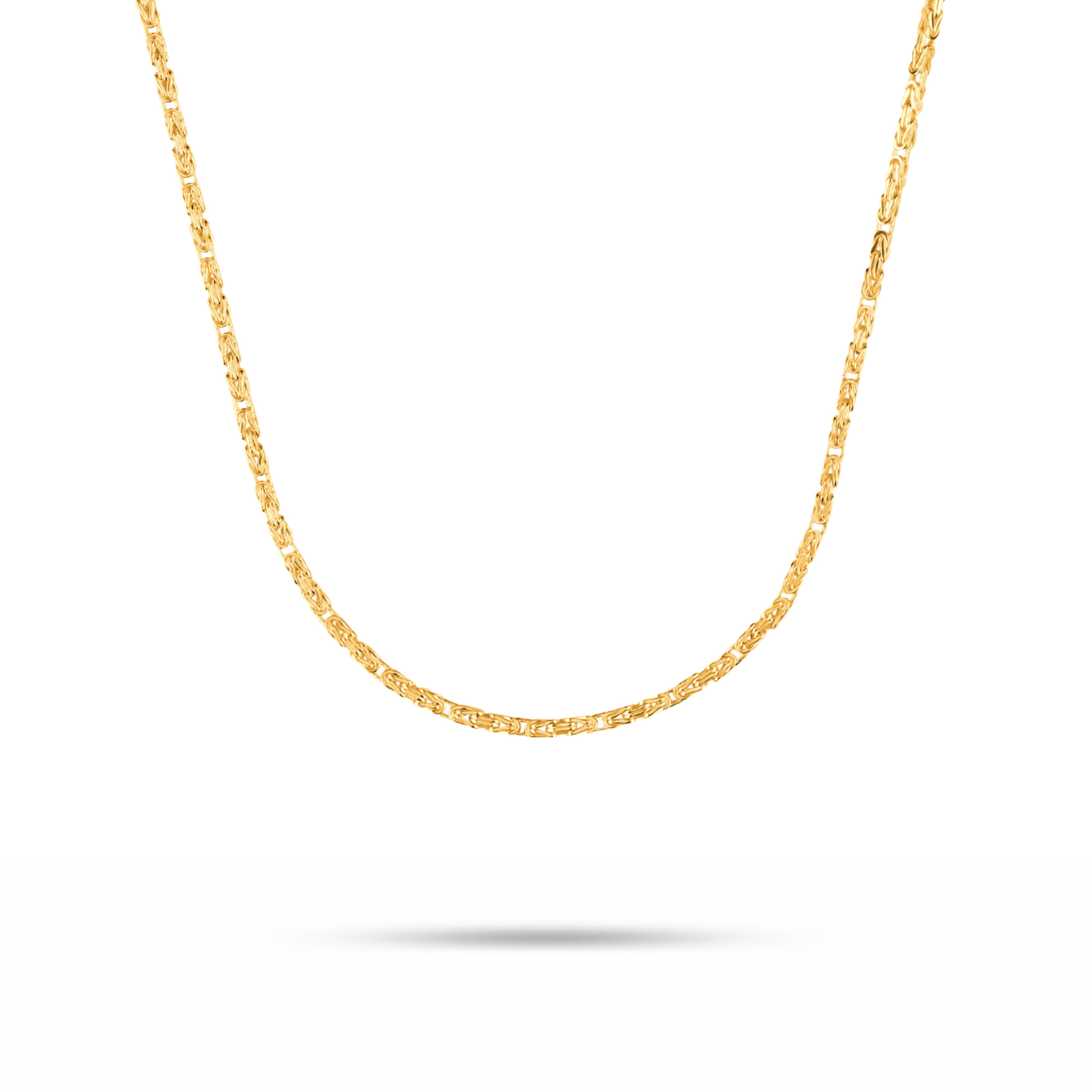 Byzantine chain 2.5mm wide - 585 gold - solid