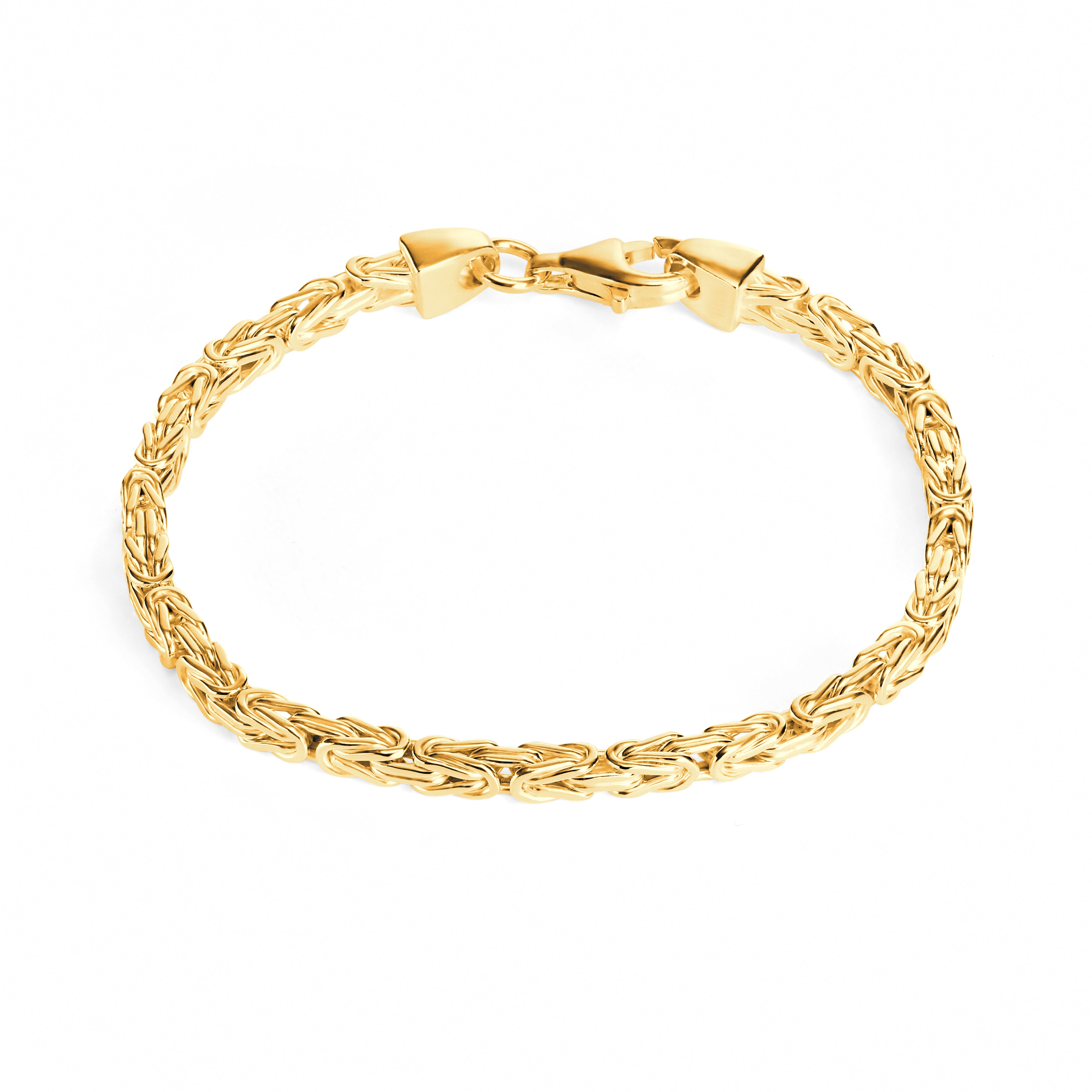 Byzantine bracelet 2.9mm wide - 585 gold - solid