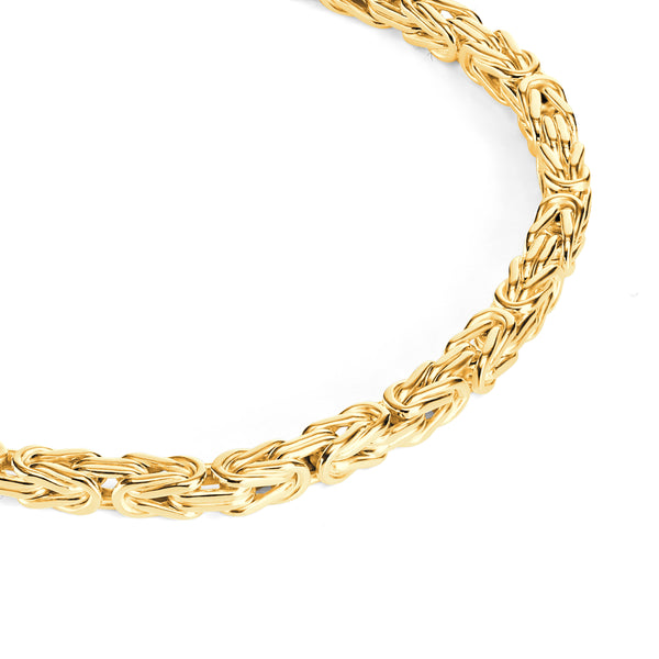 Byzantine bracelet 3.2mm wide - 585 gold