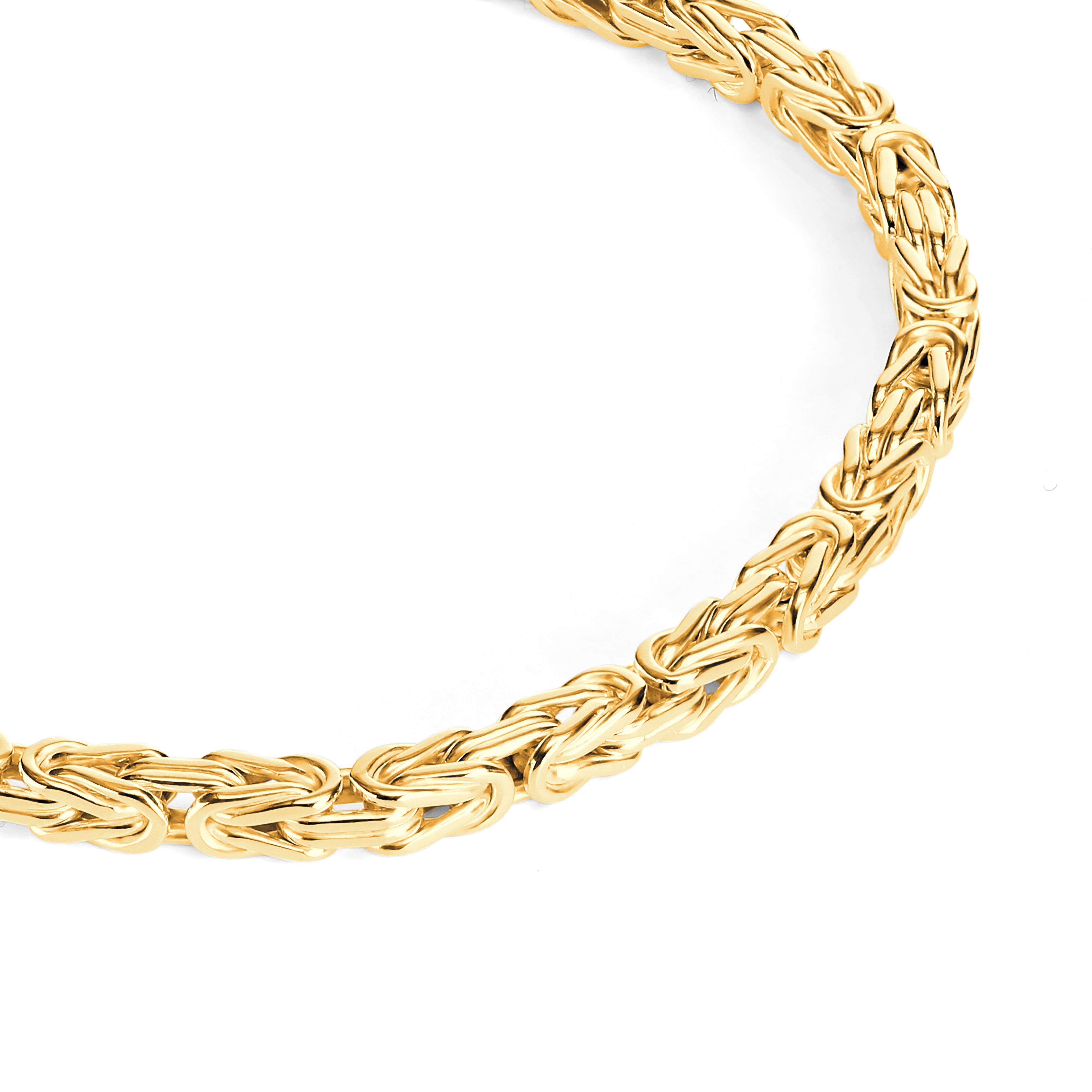 Byzantine bracelet 3.3mm wide - 585 gold - solid