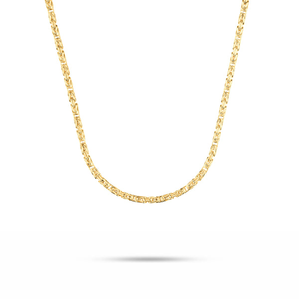 Byzantine chain 3.3mm wide - 585 gold - solid