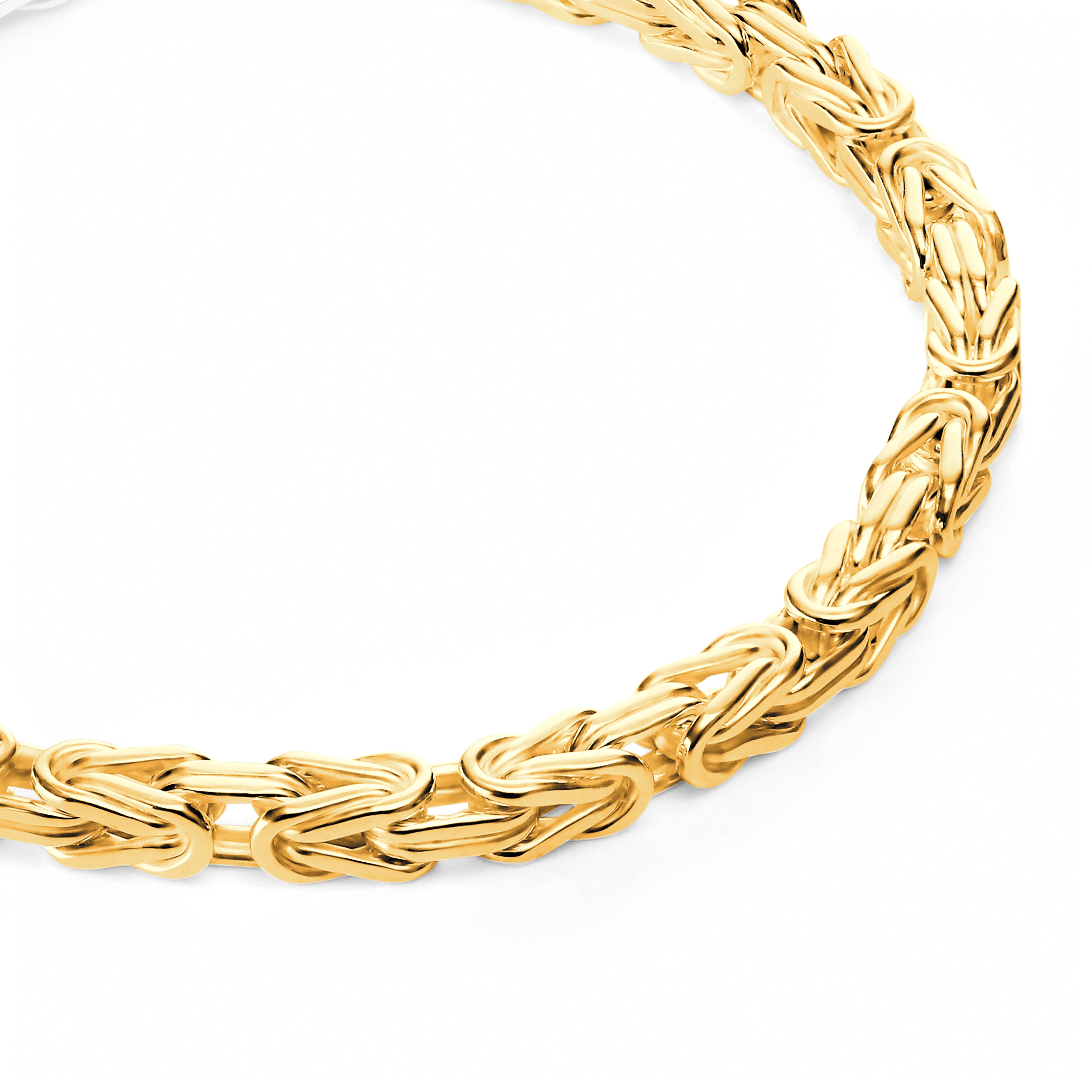 Byzantine bracelet 4mm wide - 585 gold