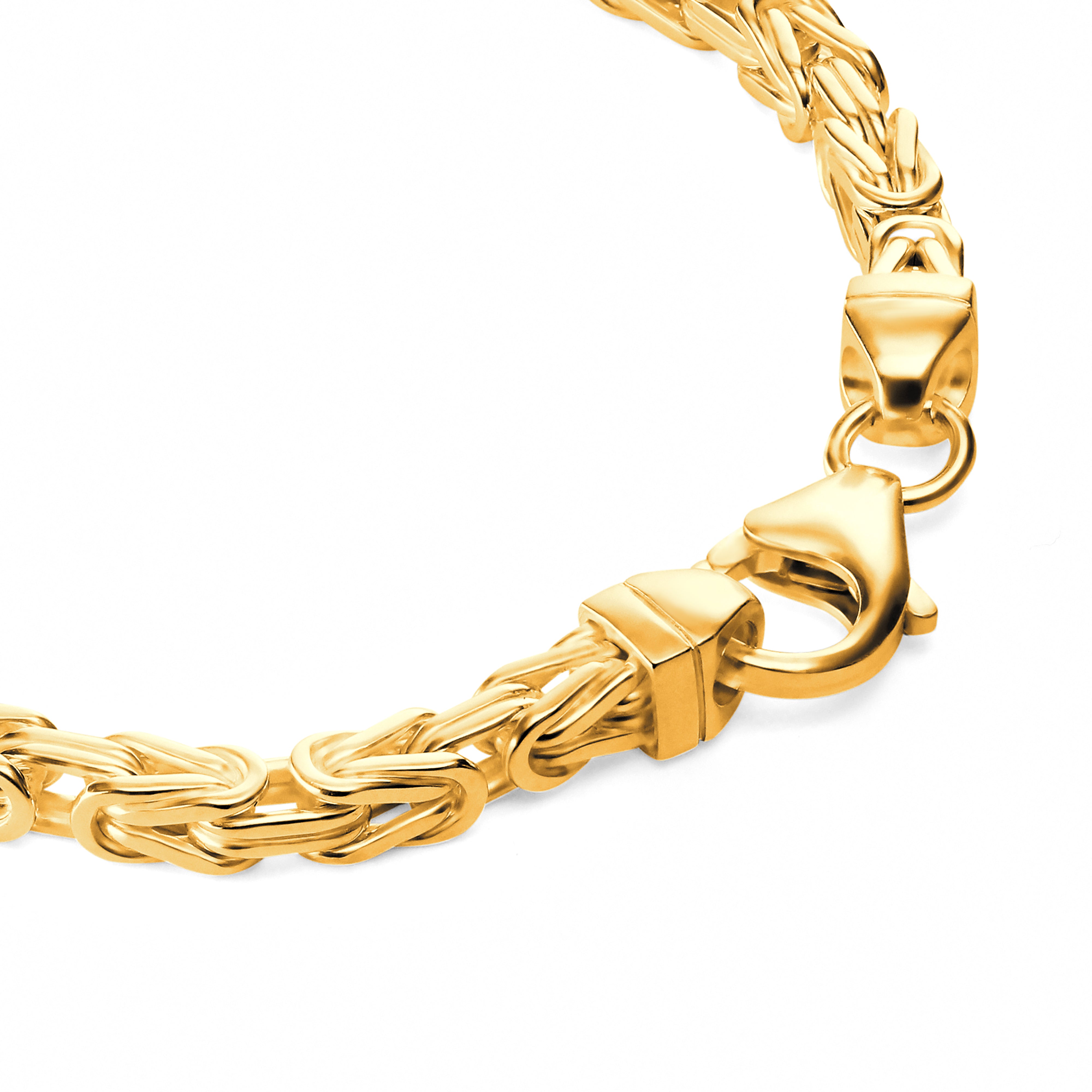 Byzantine bracelet 4mm wide - 585 gold