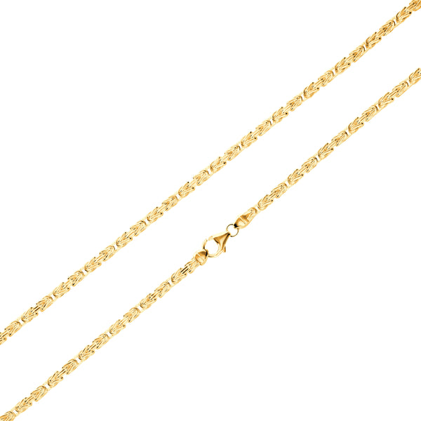 Byzantine chain 4mm wide - 585 gold - solid