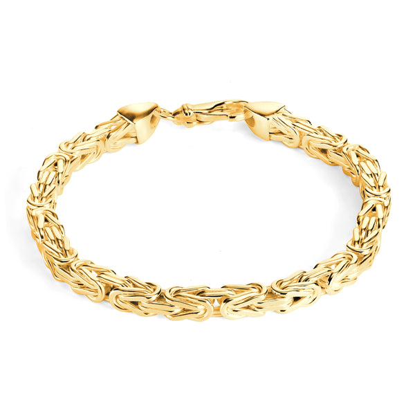 Byzantine bracelet 5.5mm wide - 585 gold