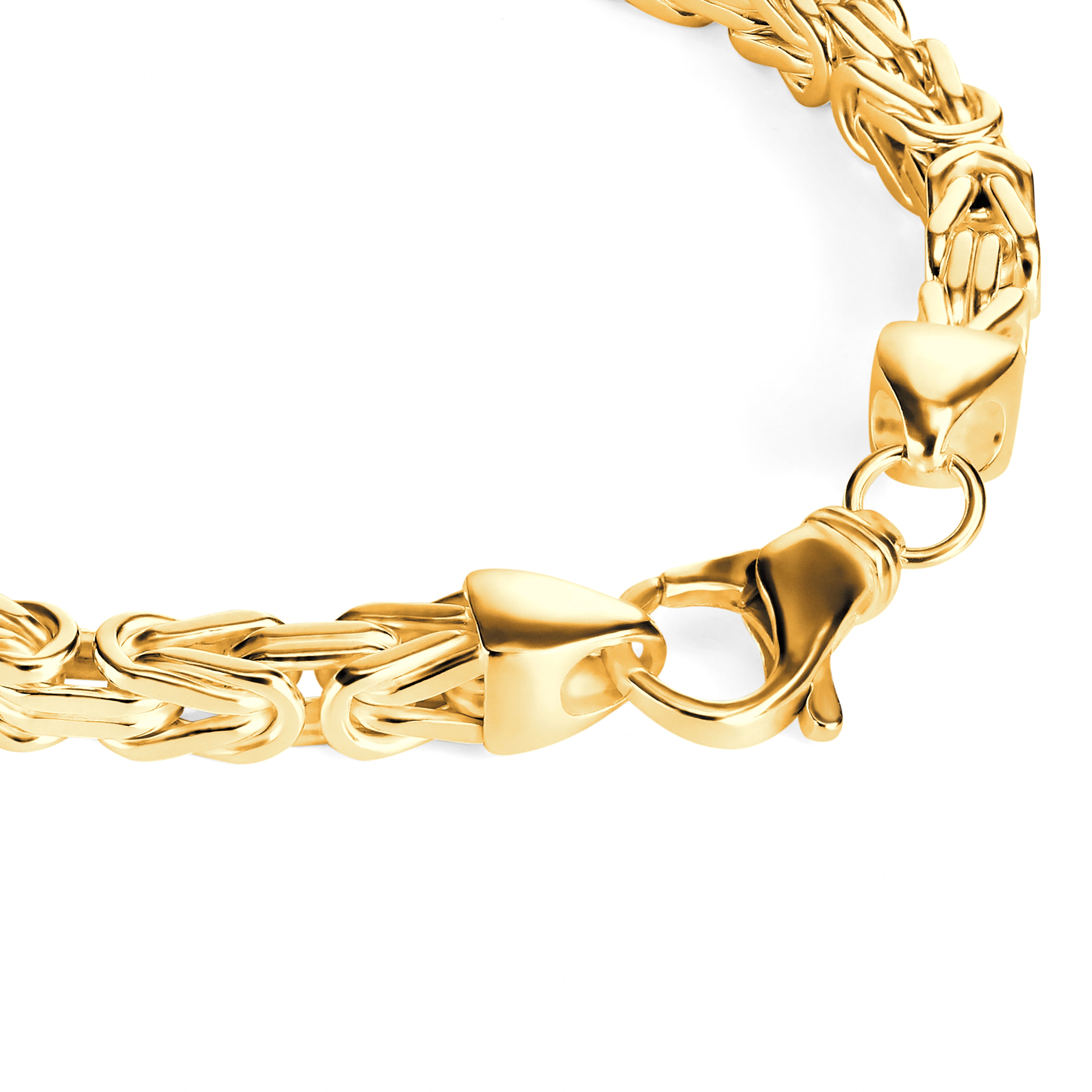 Byzantine bracelet 5.5mm wide - 585 gold